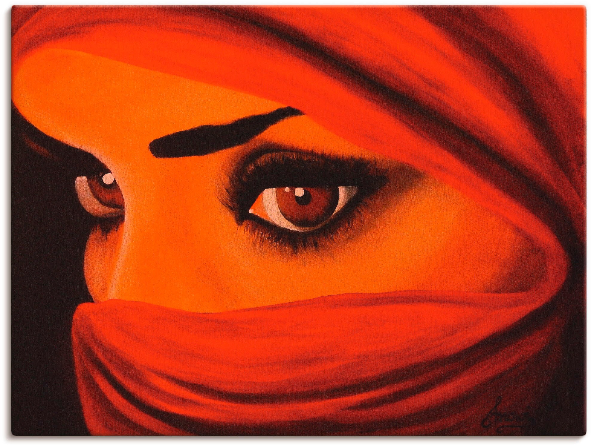 Artland Wandbild »Tuareg-Die von Gott Verlassene«, Frau, (1 St.), in vielen Größen & Produktarten -Leinwandbild, Poster, Wandaufkleber / Wandtattoo auch für Badezimmer geeignet