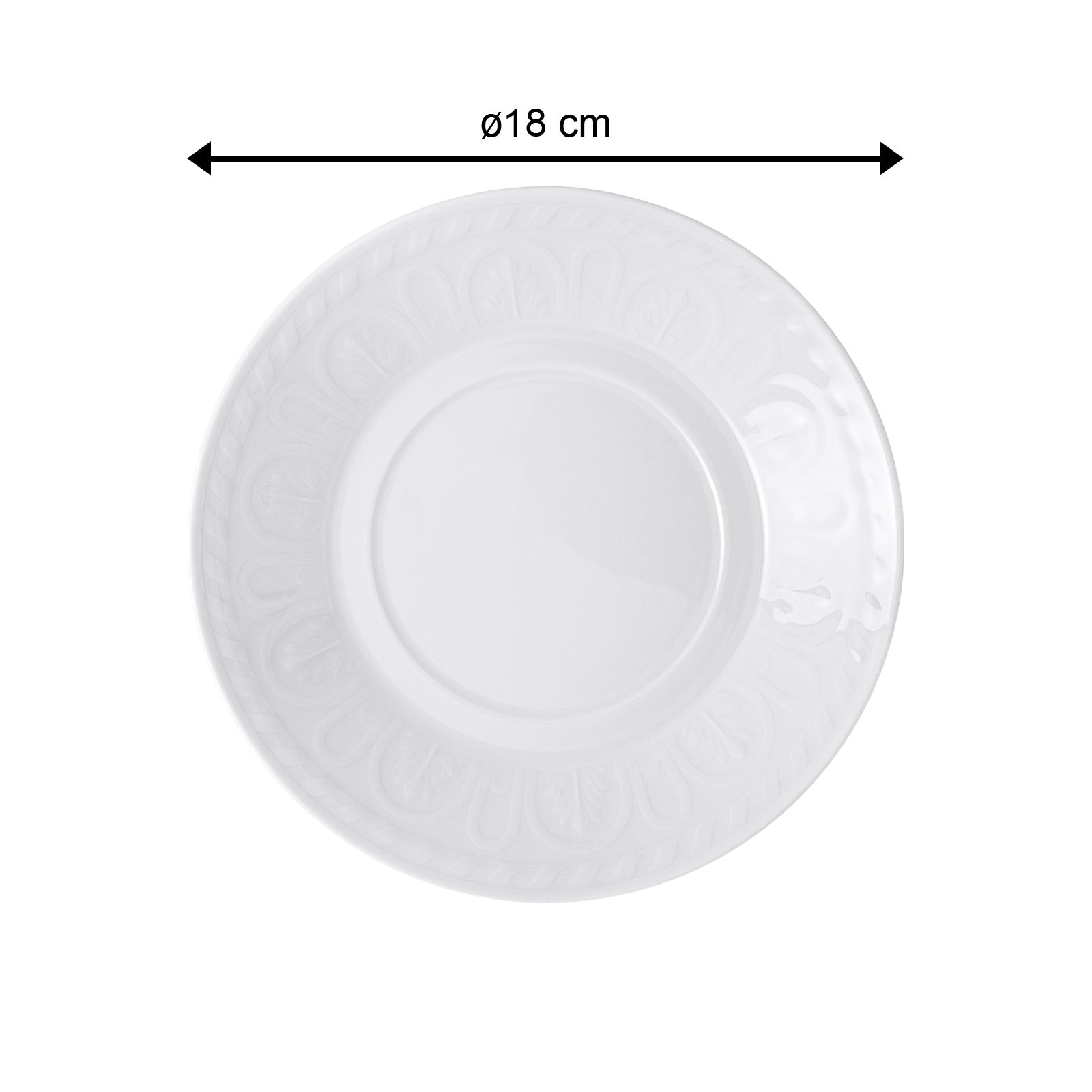 Villeroy & Boch Untertasse »Frühstücks- / Suppenuntertasse Cellini ø 18 cm 6er Set weiß« Spülmaschinengeeignet, Mikrowellenfest