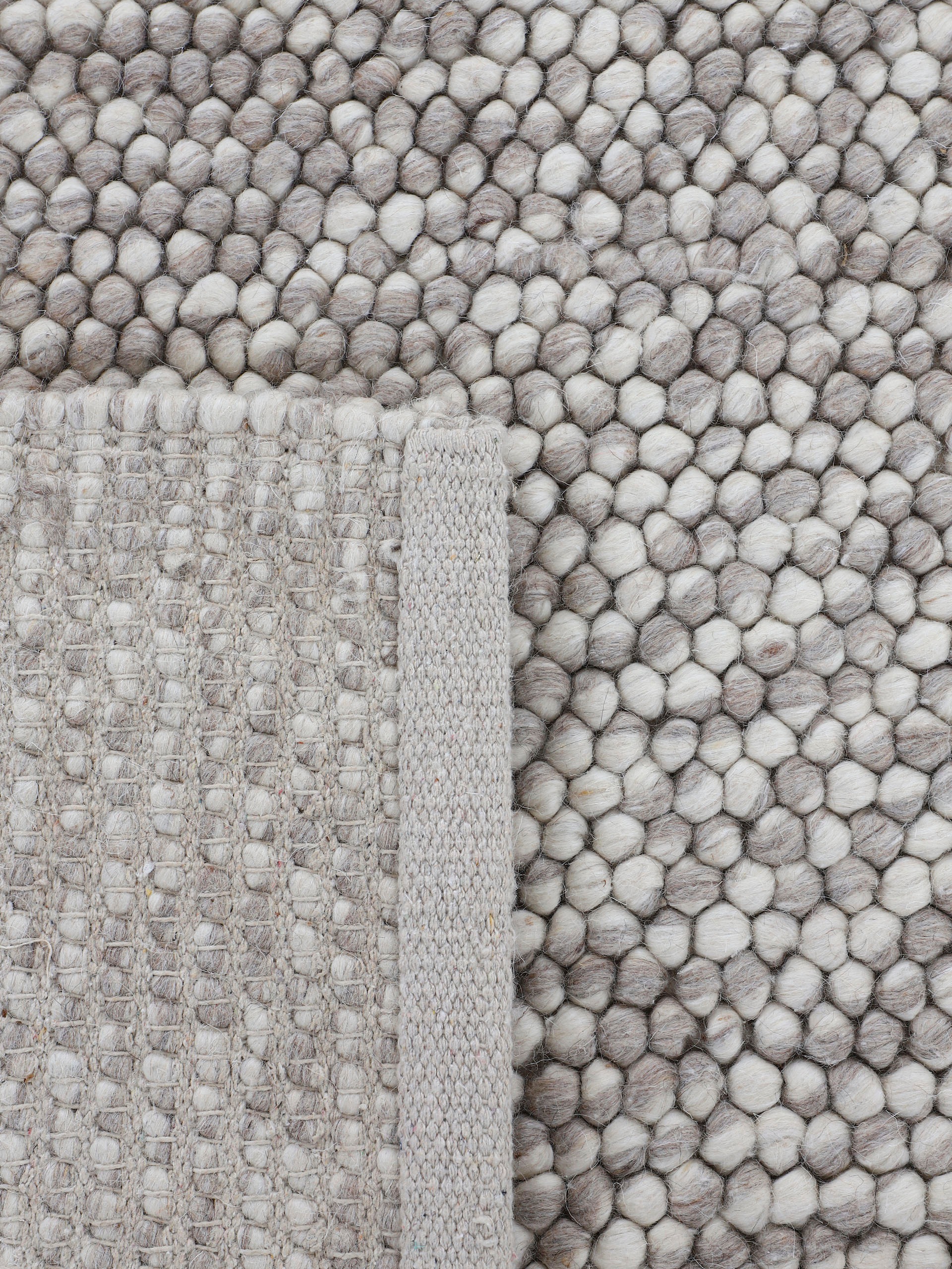 carpetfine Teppich »Calo«, rechteckig, 16 mm Höhe, Handweb Teppich, Uni Farben, meliert, handgewebt, 70% Wolle