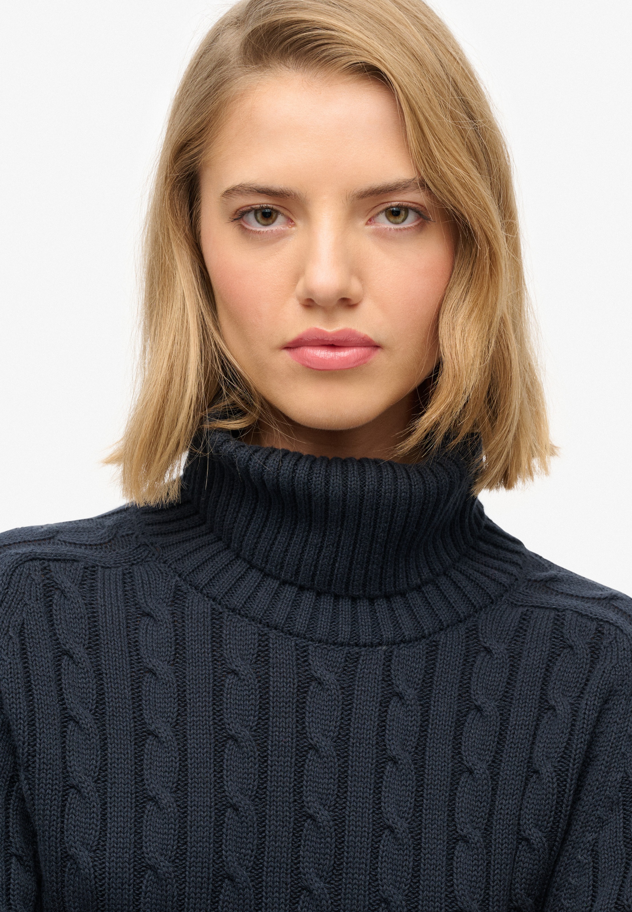 Superdry Rollkragenpullover »SLOUCHY CABLE ROLL NECK« Baumwolle, loose fit