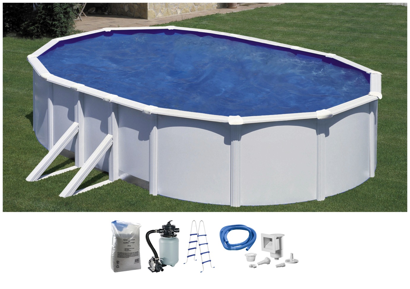 MyPool Ovalpool, (Set, 5 tlg.), mit breitem Handlauf, in versch. Größen
