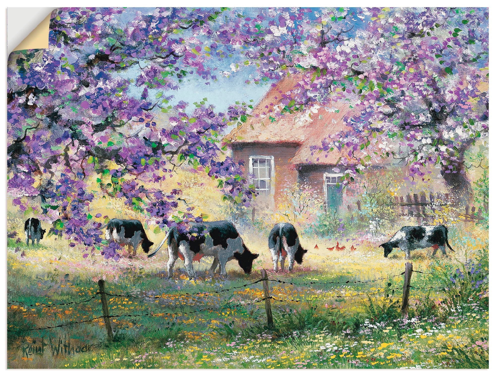 Artland Wandbild »Im Laufe des Landes«, Haustiere, (1 St.), in vielen Größen & Produktarten -Leinwandbild, Poster, Wandaufkleber / Wandtattoo auch für Badezimmer geeignet