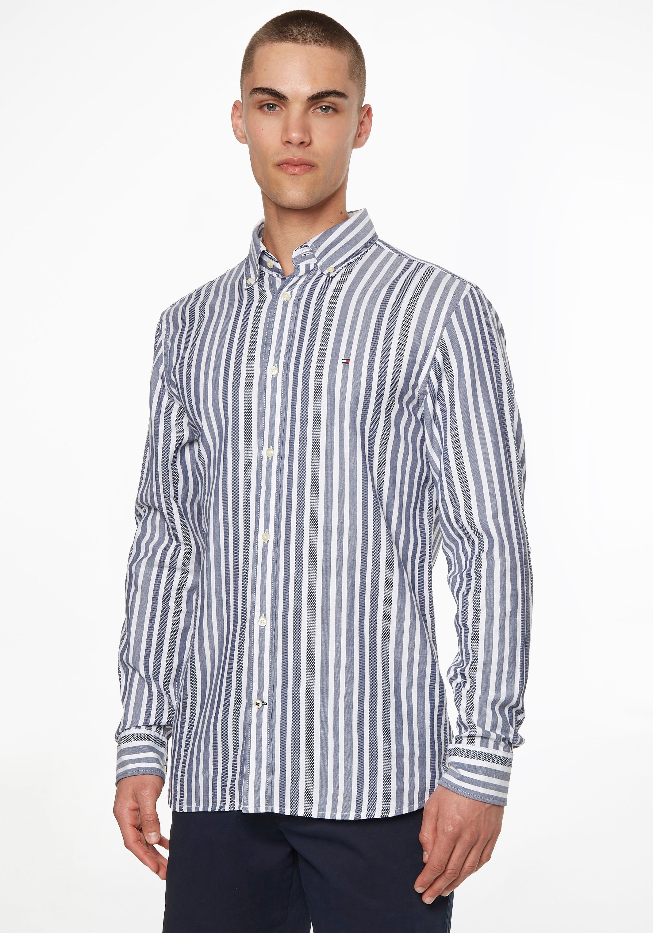 Tommy Hilfiger Langarmhemd »NATURAL SOFT STRIPE RF SHIRT«
