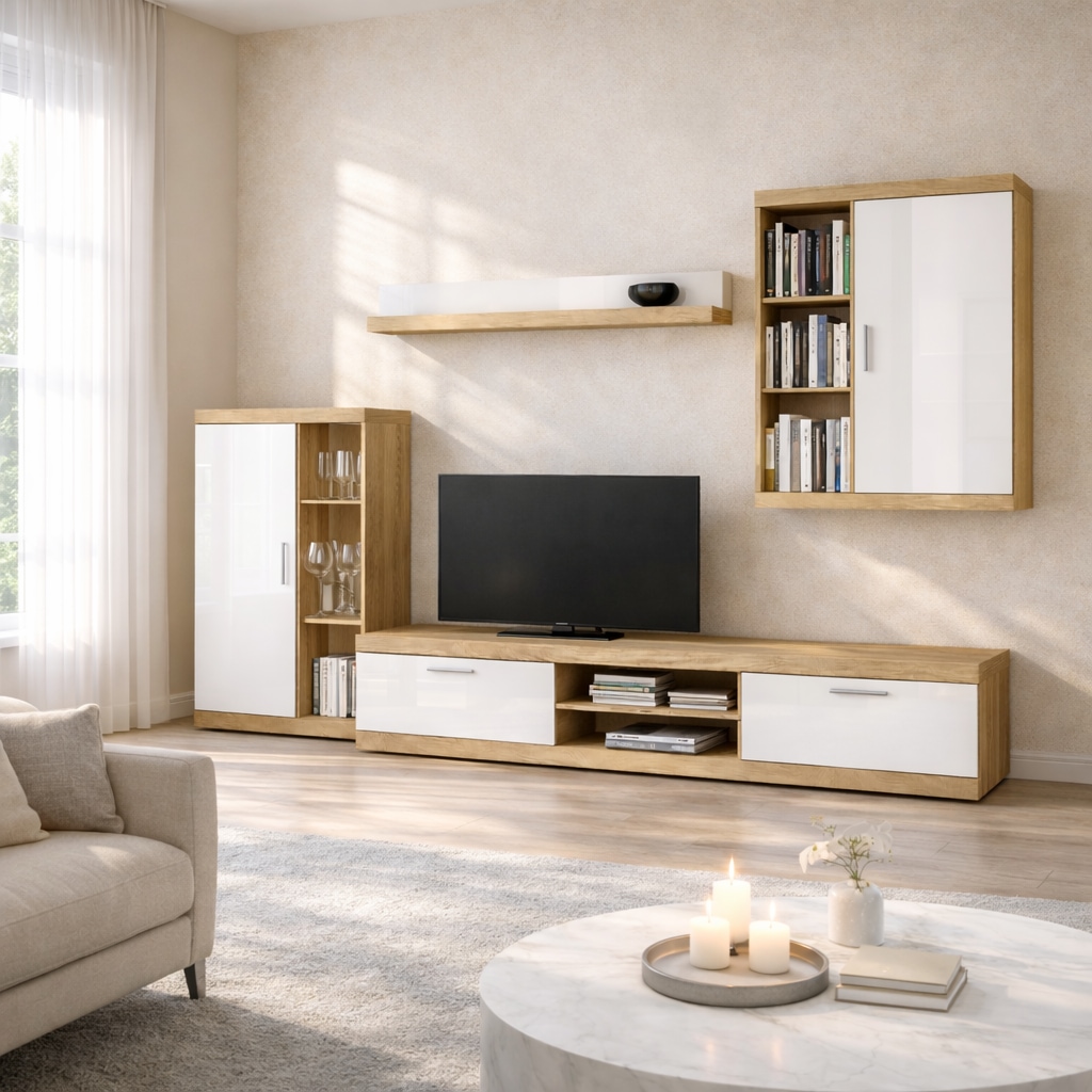 OTTO home Wohnwand »Cleo 2, Anbauwand, Wohnkombination, Wohnzimmer-Set« 4 Stk. tlg.
