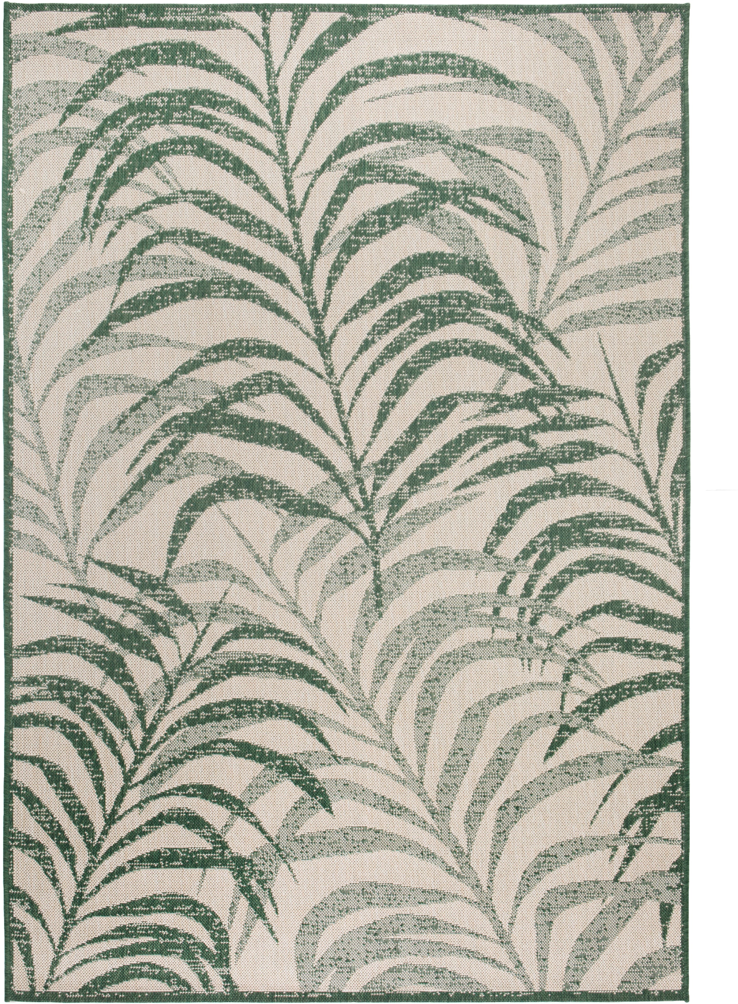 Teppich »Madelyn«, rechteckig, Flachgewebe, Motiv Blätter, In- und Outdoor geeignet,...