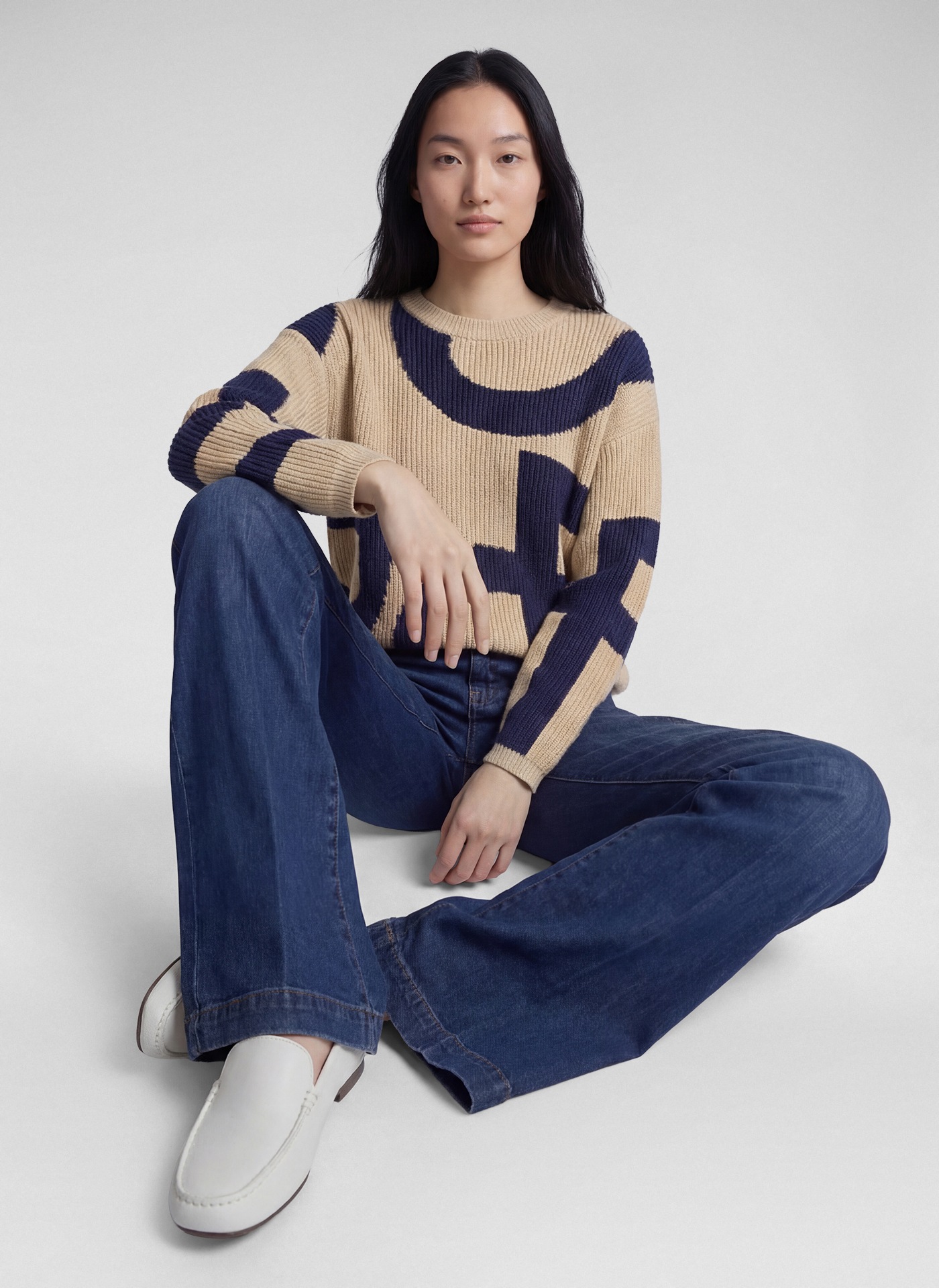 Rabe Strickpullover mit grafischem Muster