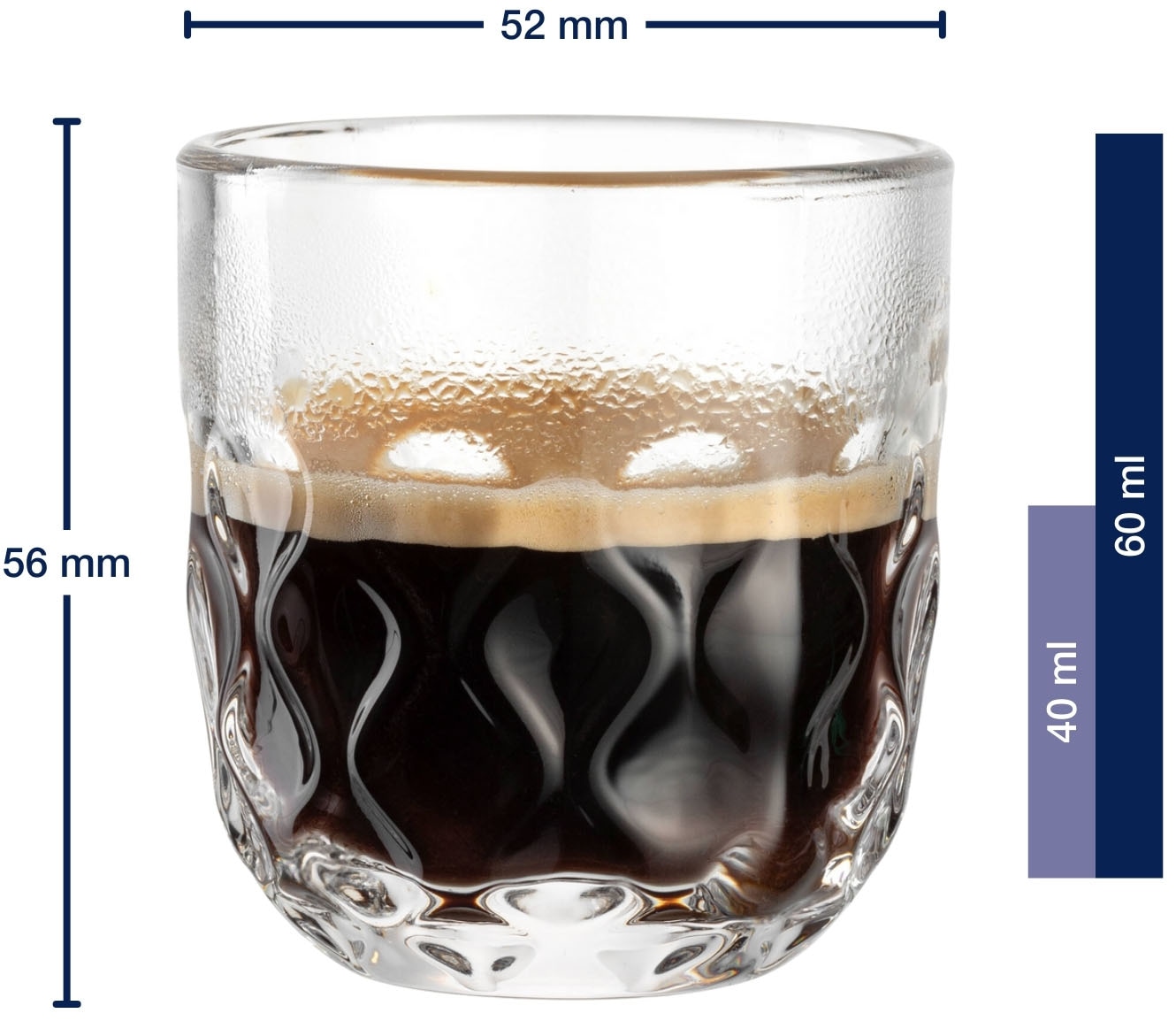 LEONARDO Espressoglas »GOCCE, 90 ml, 6er-Set« 2. Variante, mit Tropfenrelief