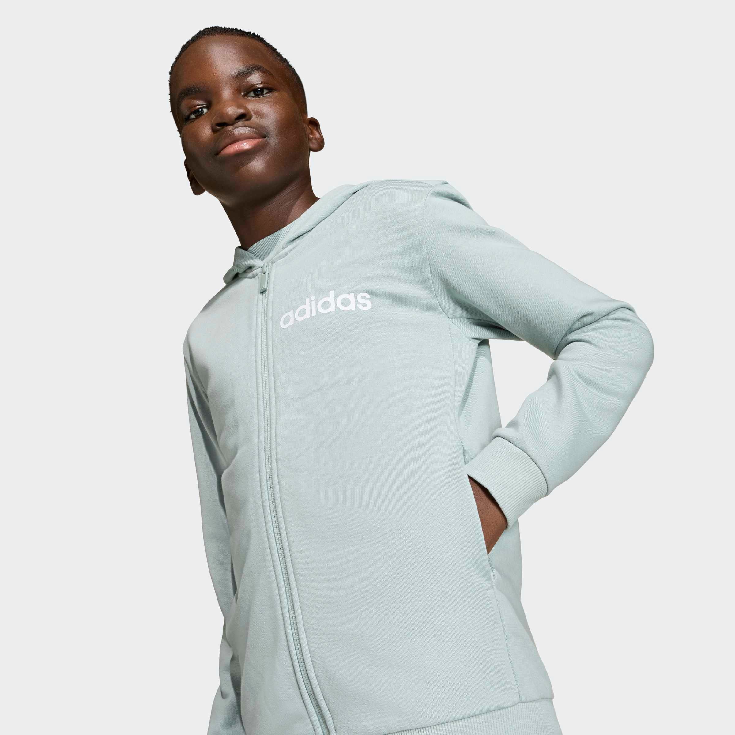 adidas Sportswear Trainingsanzug »ESSENTIALS KINDER« 2 tlg. zweiteilig, aus Baumwolle und Polyester, weiches French Terry