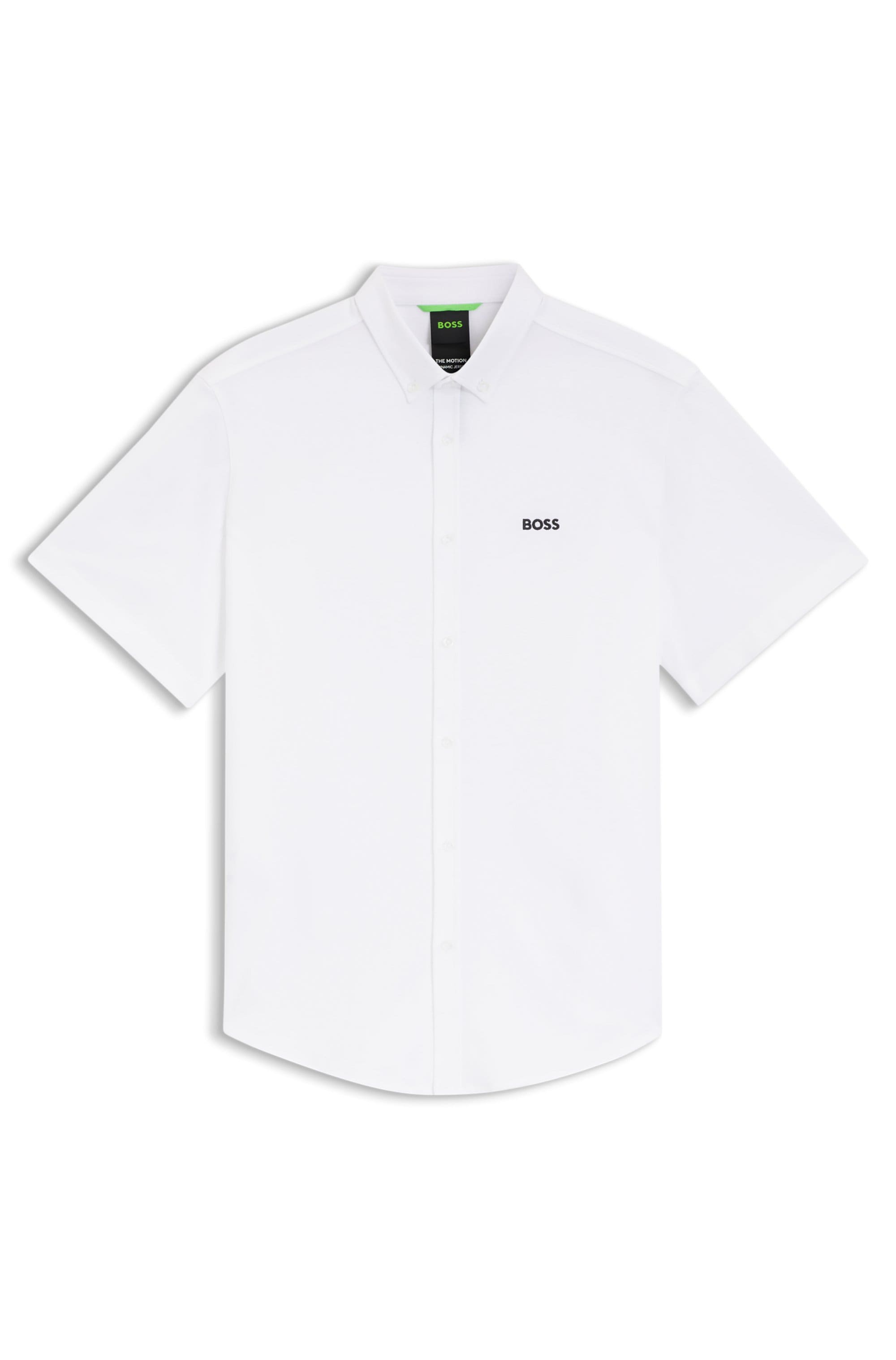 BOSS GREEN Kurzarmhemd »Motion S« Regular Fit, Button-down-Kragen, Kurzarm, Logo-Stickerei