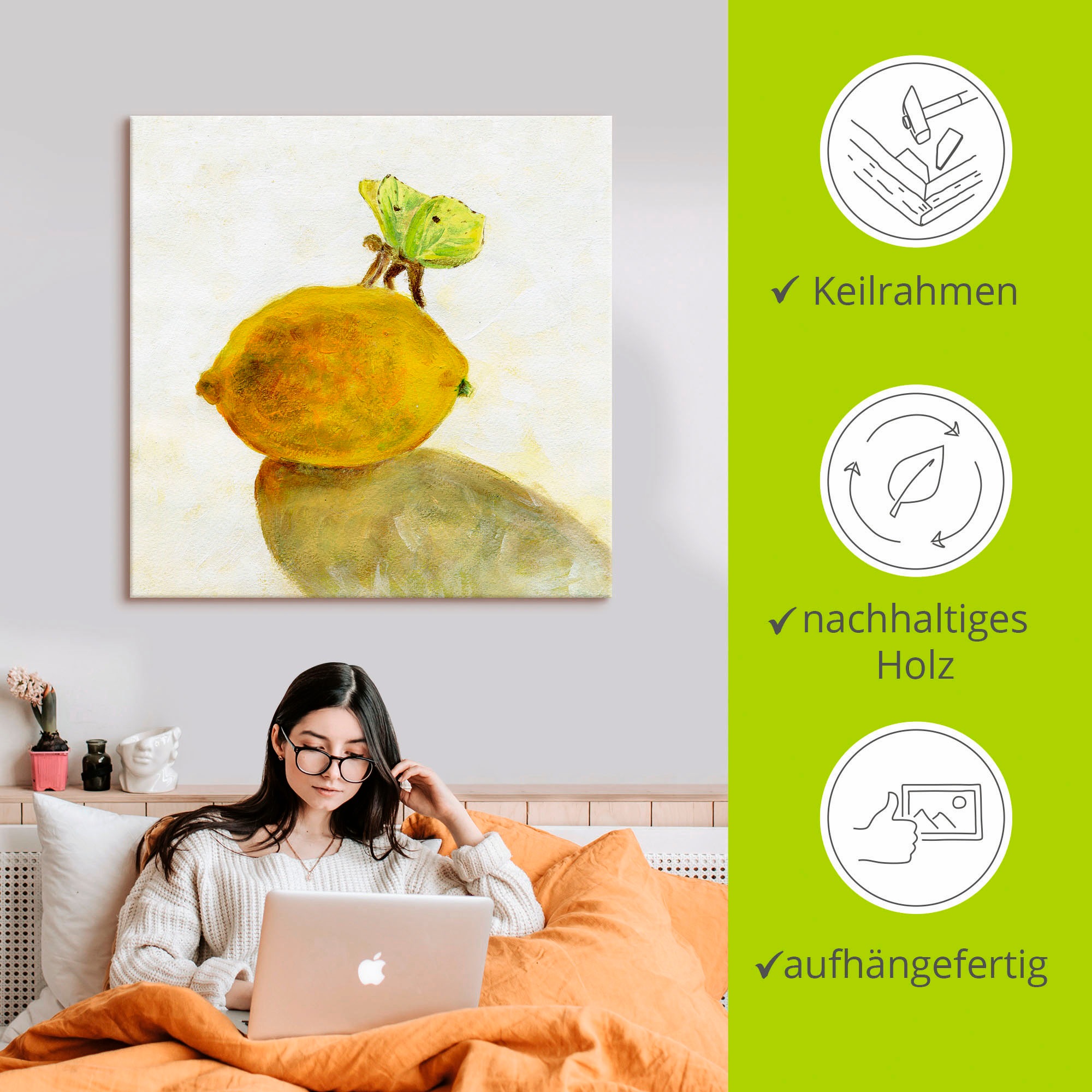 Artland Leinwandbild »Sich wiederfinden« Lebensmittel 1 Stk. tlg. auf Keilrahmen gespannt