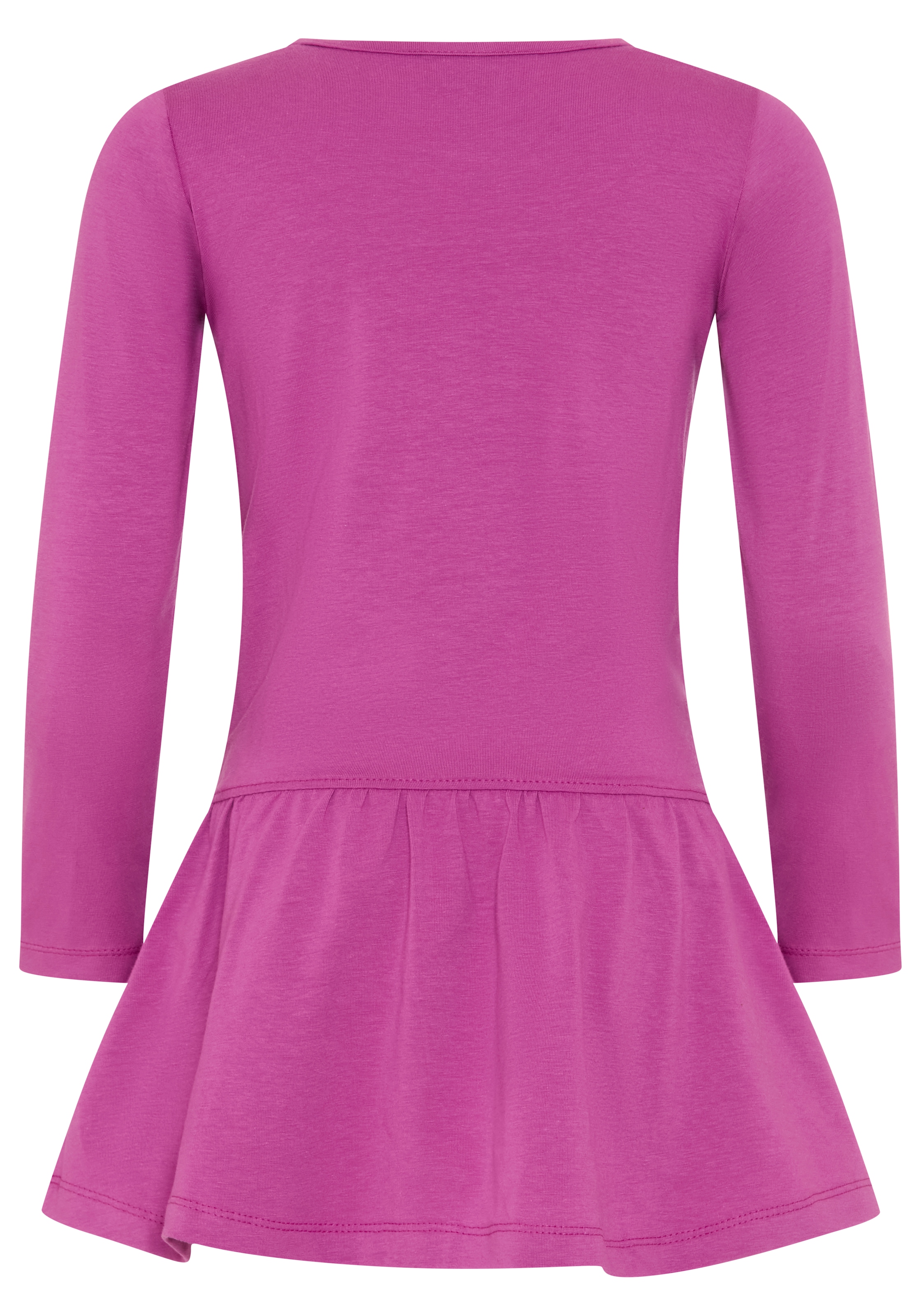 KIDSWORLD Jerseykleid »mit Spruch: HAPPY GLITZER TAG« Shirtkleid mit Feenprint, kniefreie Länge,  verspielter Look