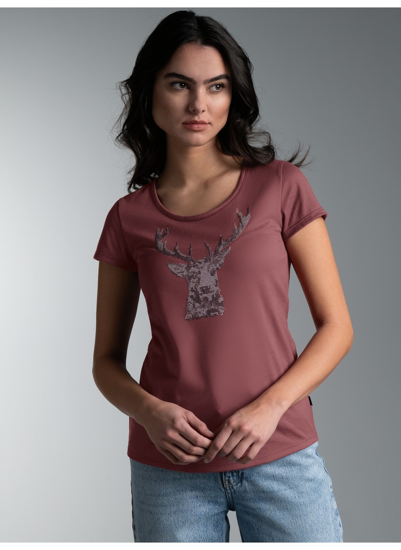 Trigema T-Shirt »TRIGEMA T-Shirt Glitzer-Hirsch« 1