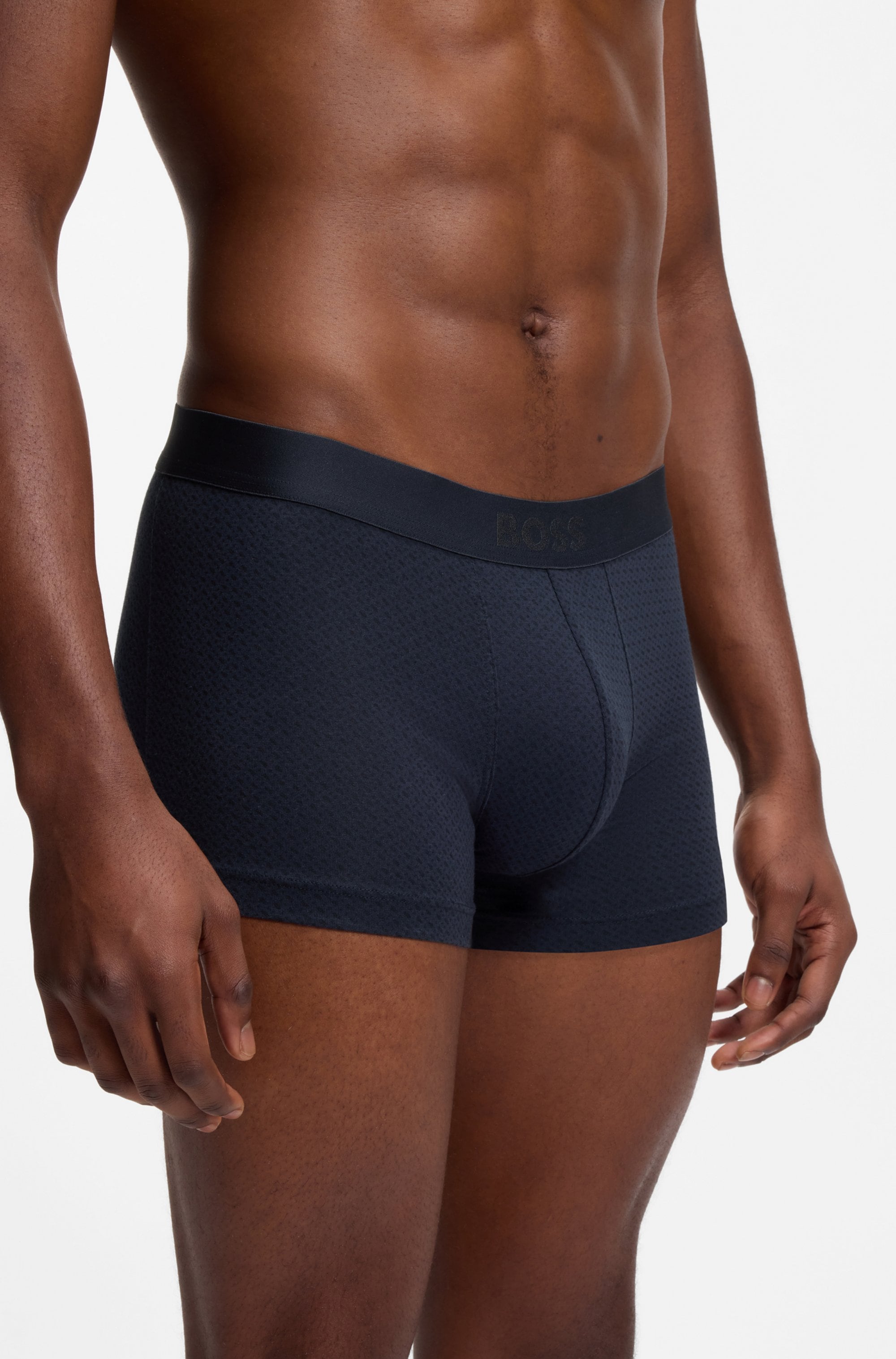 BOSS Trunk »Trunk 3P BOSS ONE« 3 Stk. mittlere Bundhöhe, 1x gemustert, 2x unifarben
