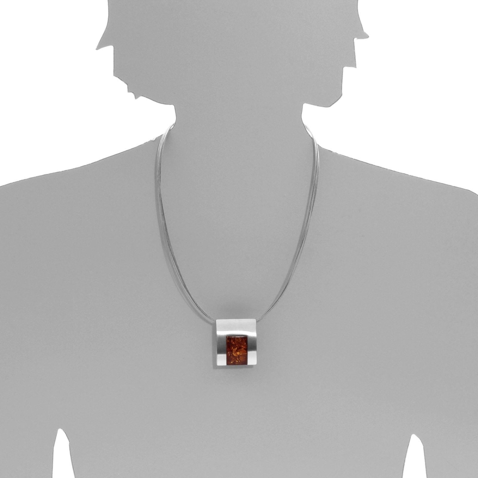 OSTSEE-SCHMUCK Kette mit Anhänger »- Gleiter-Venja - Silber 925/000 - Bernstein«
