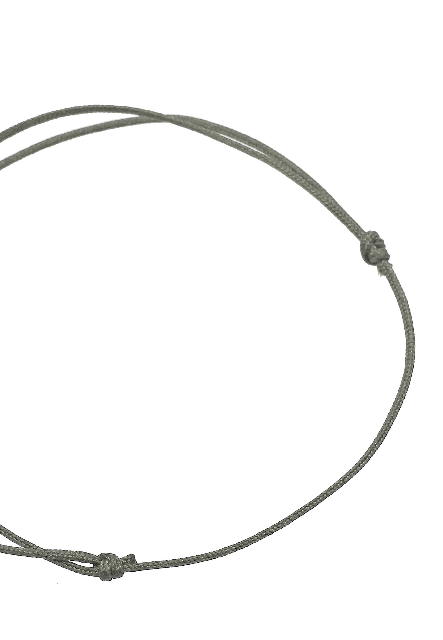 Elli Armkette »Armband Kreis Design Grau Nylon 925 Sterling Silber vergoldet«
