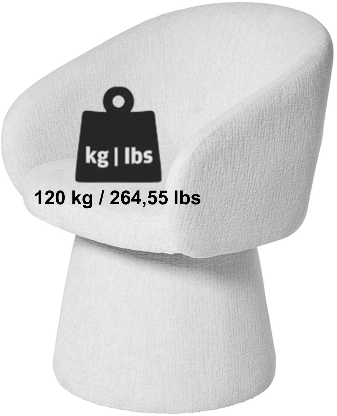 Jahnke Armlehnstuhl »DUKE TWIST« () 360° drehbar, gepolstert, mit Armlehnen, Kegelfuß mit Stoffbezug