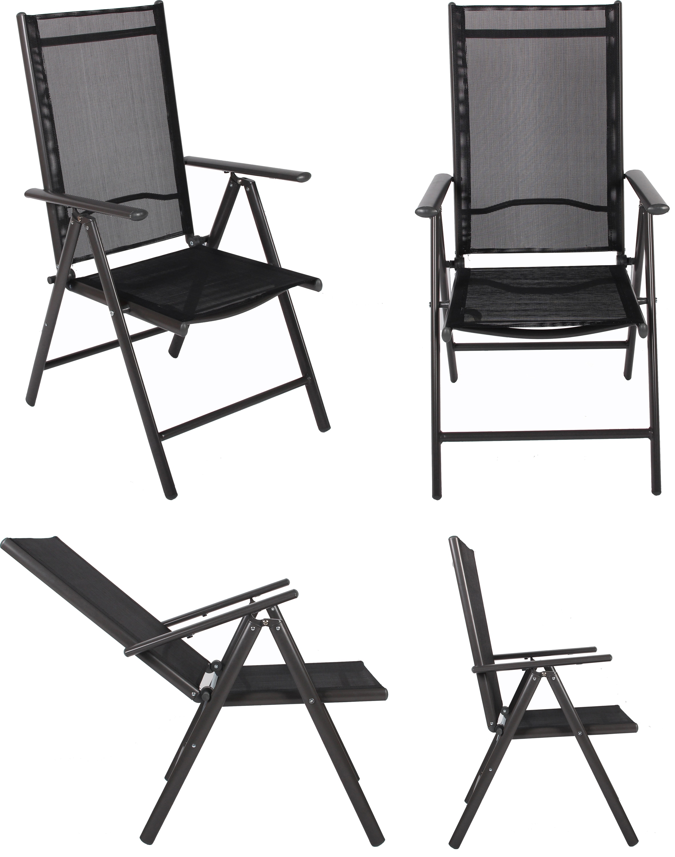 VCM Garten-Essgruppe »VCM 7 tlg. Gartenmöbel Set | Sitzgruppe Essgruppe | 1x Tisch, 6x Stühle | Tisch Maße ca. H. 76 x B. 190 x T. 80 cm | Stühle 190 SW«, (7 tlg., SW)