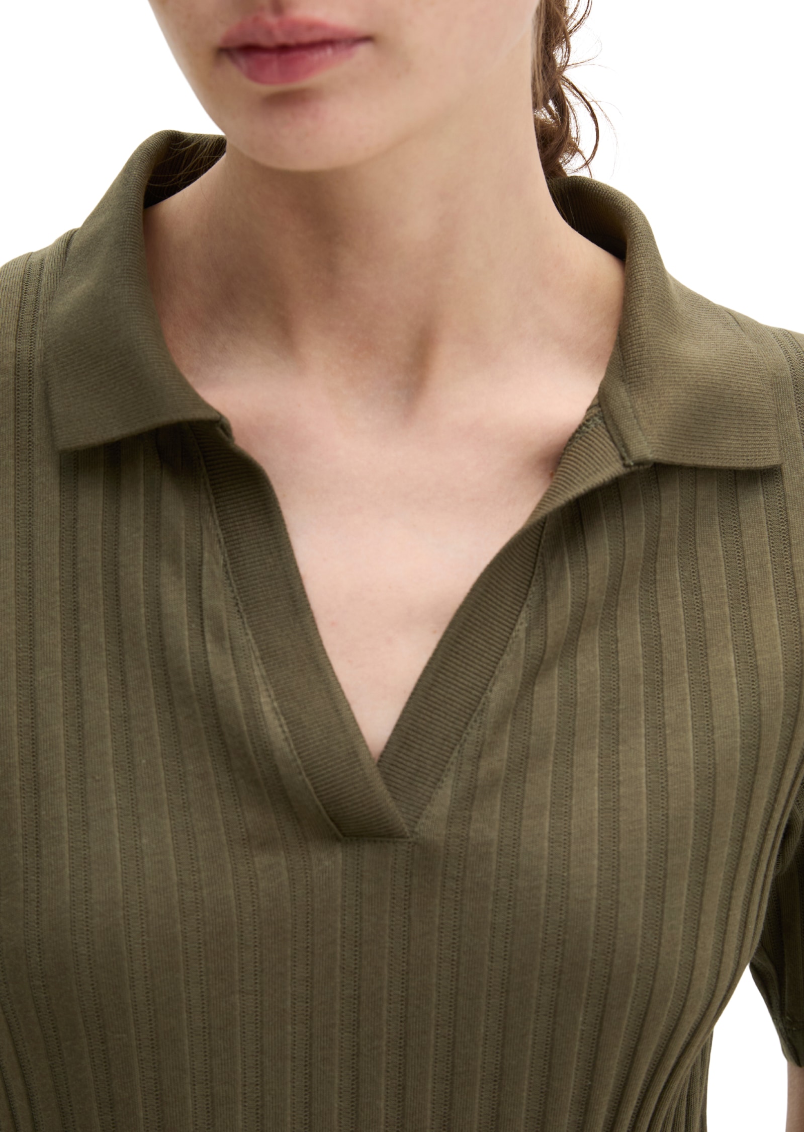 Marc O'Polo Poloshirt Pointelle slim mit TENCEL™ Modal