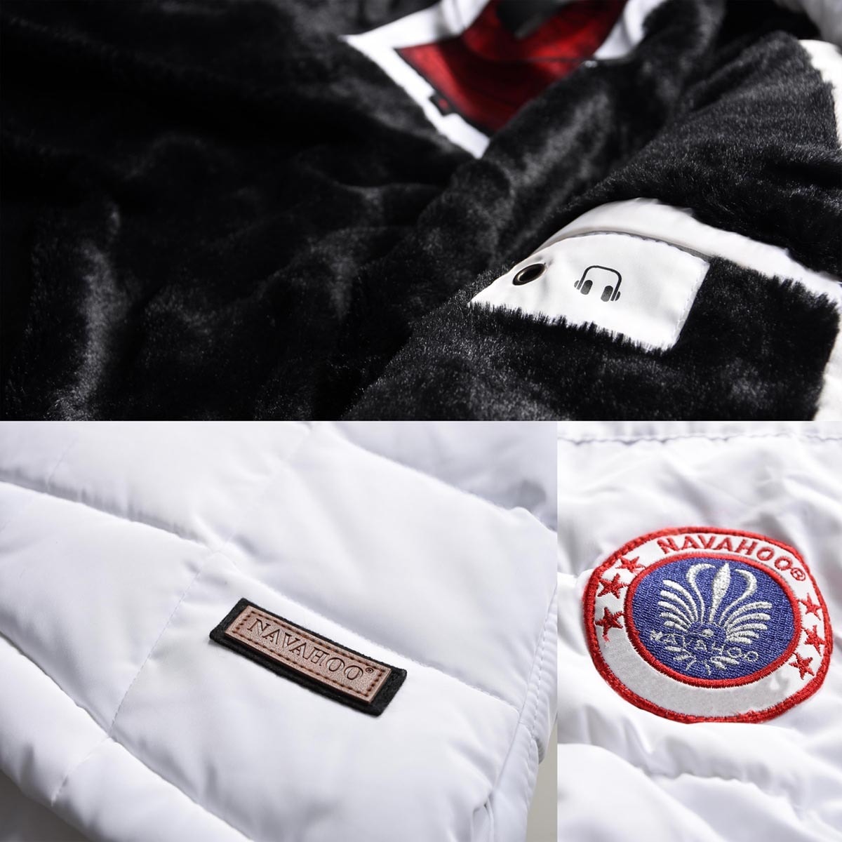 Navahoo Steppjacke »Navahoo Chloe warme Damen Winter Jacke Parka Mantel Stepp Kurzjacke gefüttert NEU B301«