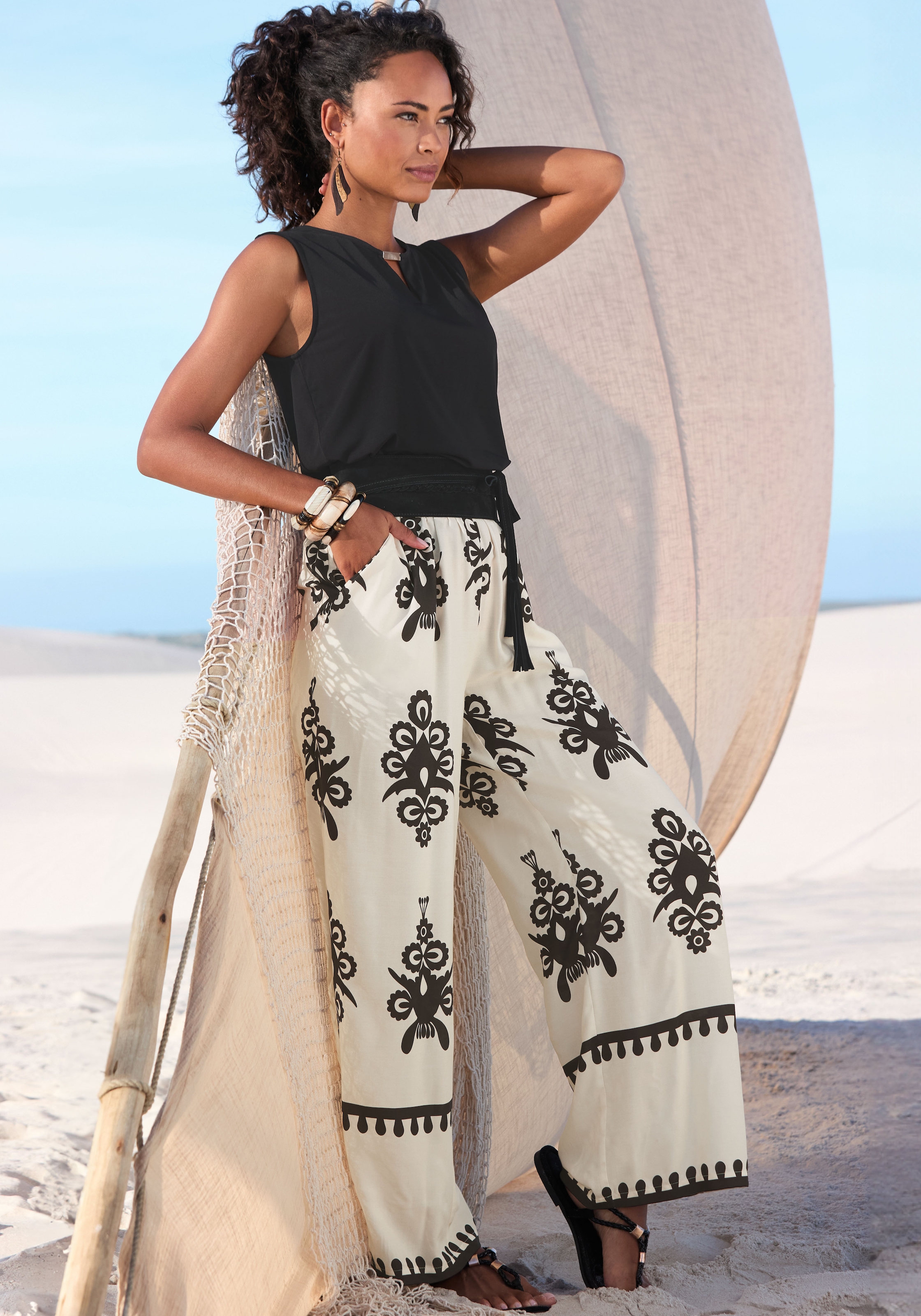 LASCANA Palazzohose, mit Ethnoprint, Sommerhose