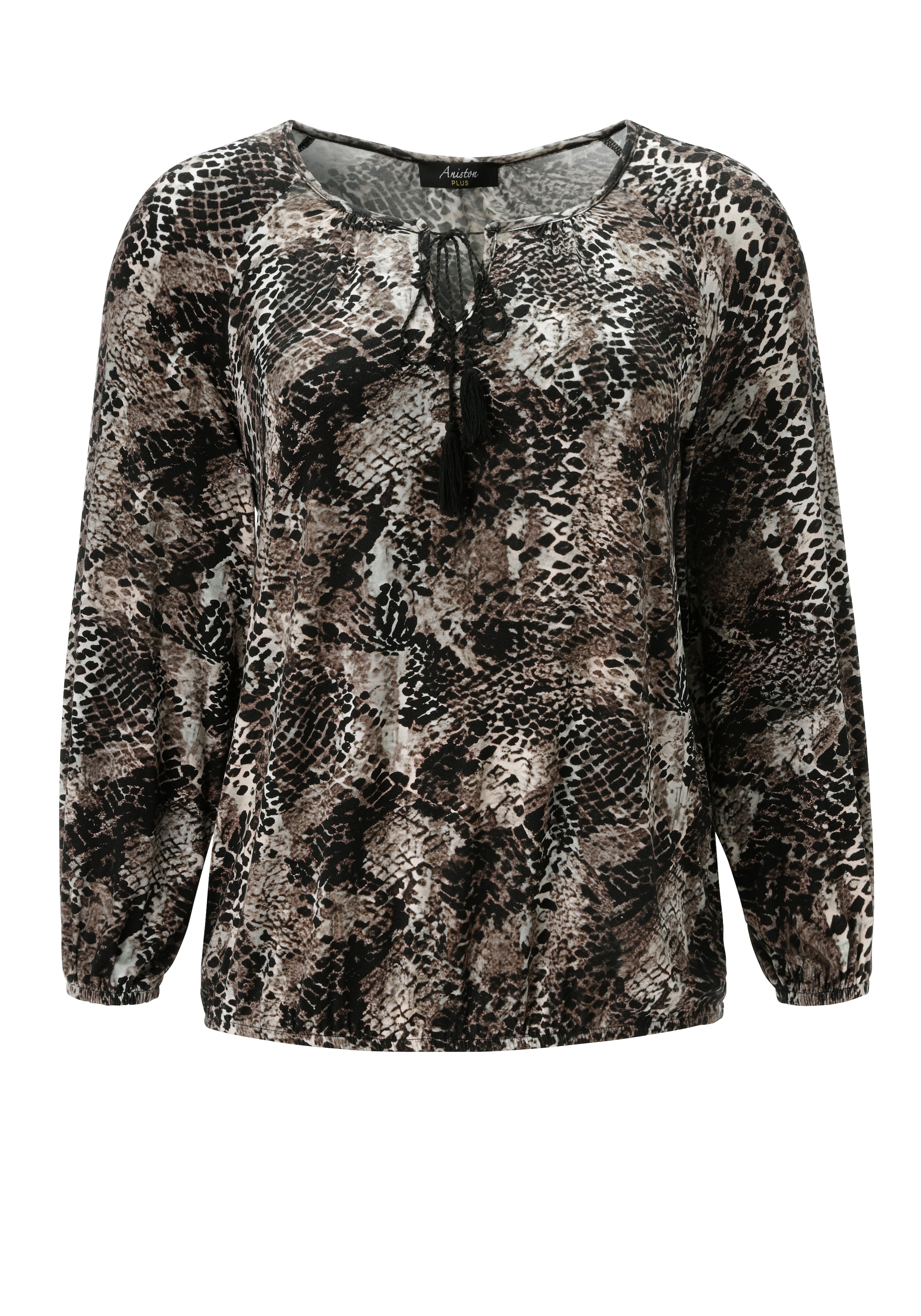 Aniston PLUS Langarmshirt in modischem Schlangendruck - NEUE KOLLEKTION