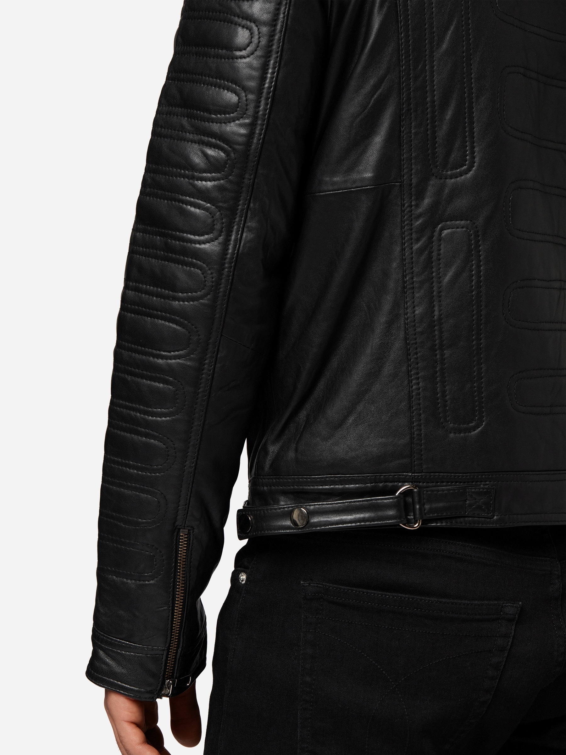 RICANO Bikerjacke »Lederjacke 410« ohne Kapuze Handgefertigt aus echtem Leder