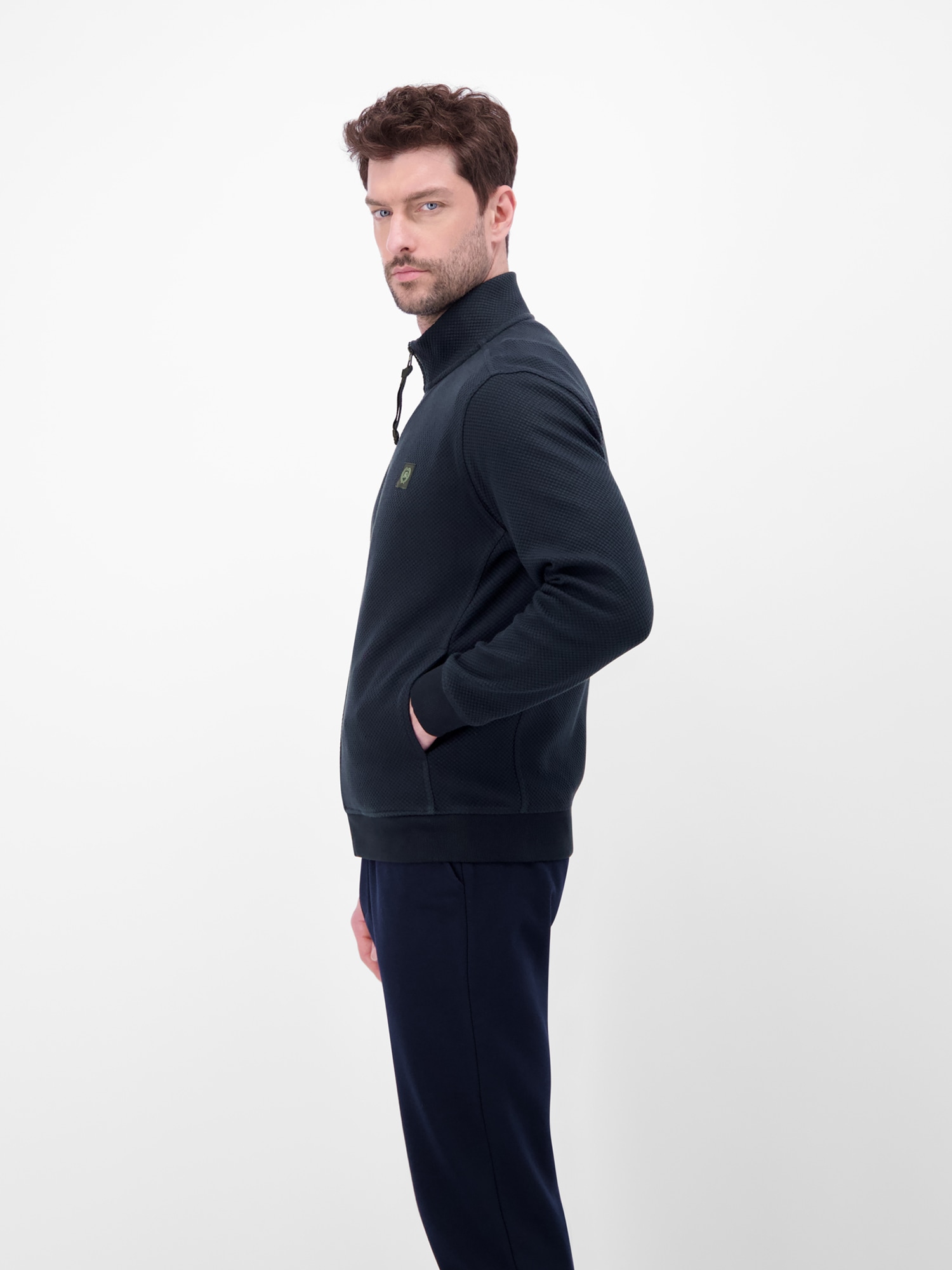 LERROS Sweatjacke »Sweatjacke aus flexiblem Baumwollmischgewebe«