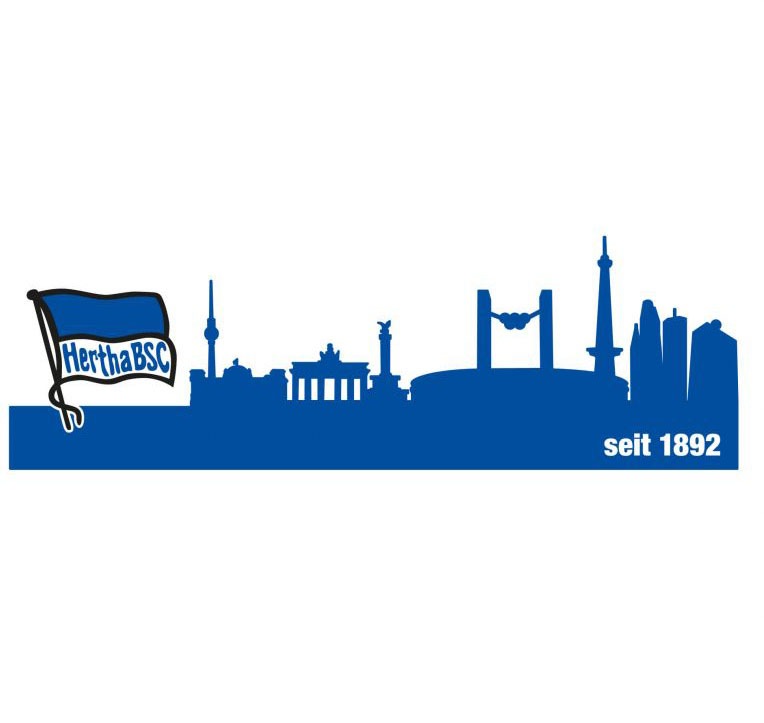 Wall-Art Wandtattoo »Fußball Hertha BSC Skyline«