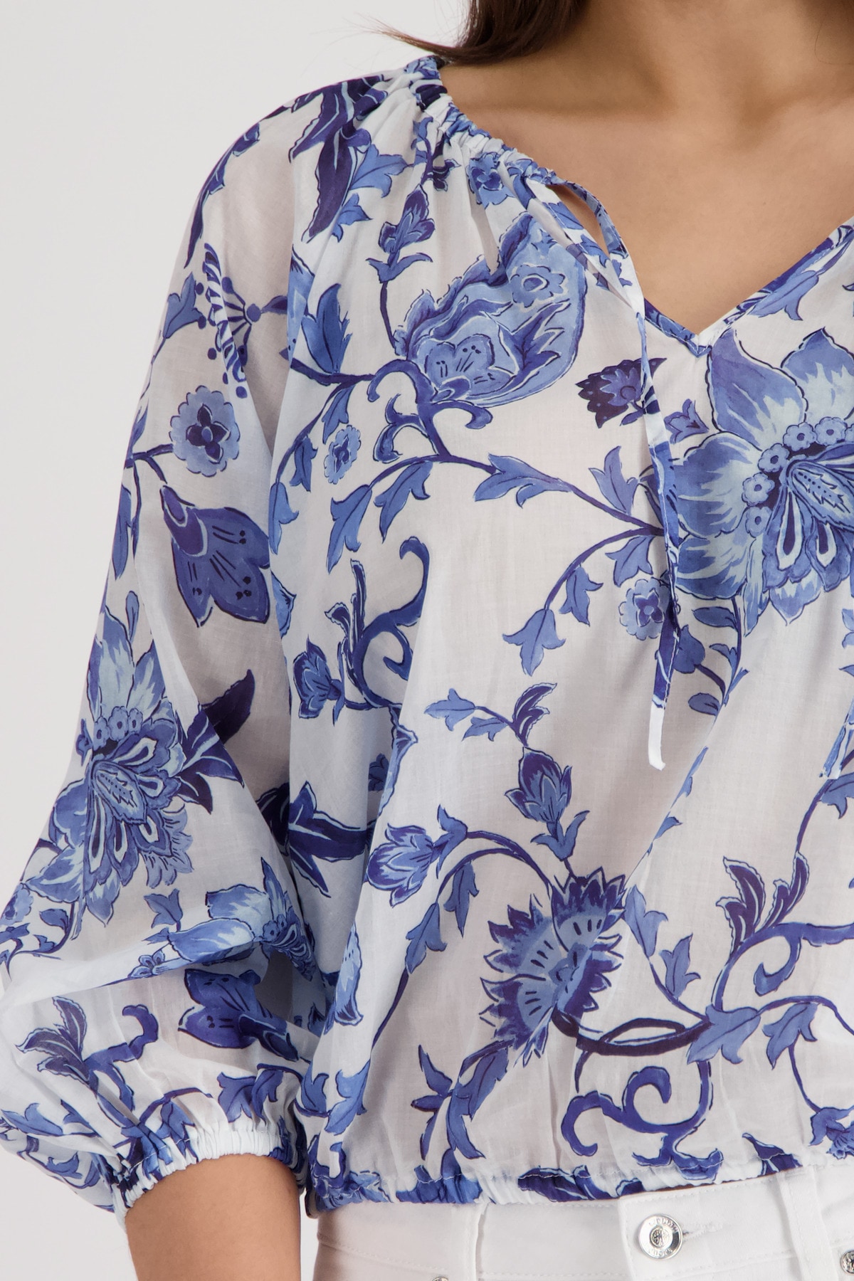 Monari Langarmbluse »Bluse Blumendruck allover« Regular fit mit Blumenmuster