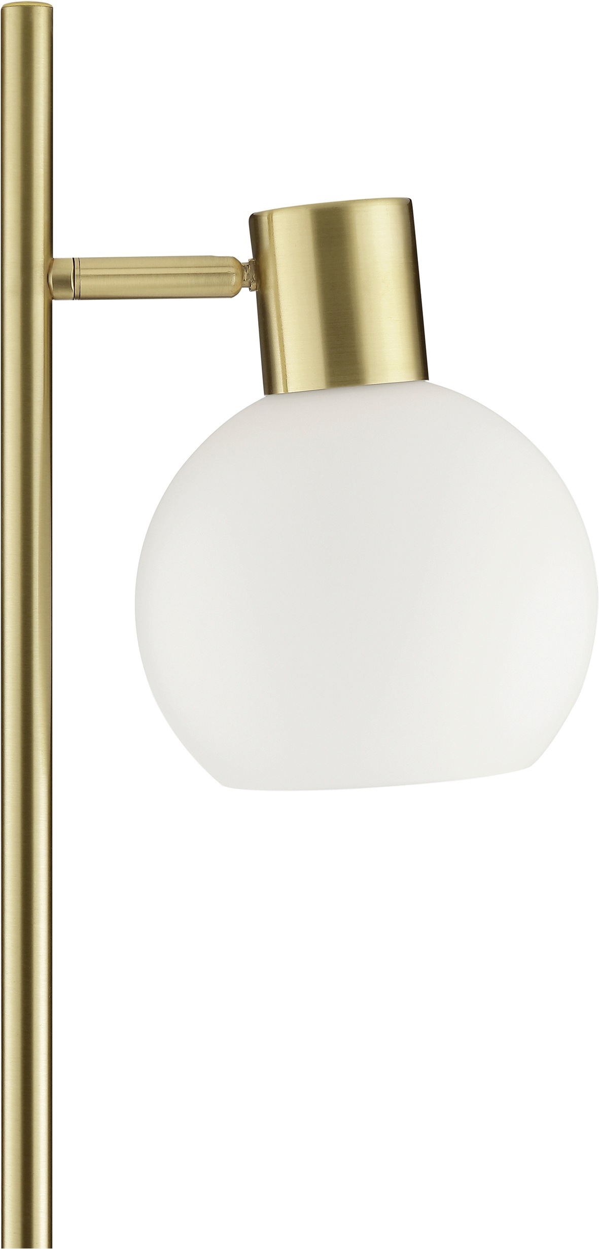 Brilliant Stehlampe »Cony« E14 1 Stk. 150 x 20 x 31 cm, E14 Fassung, Metall/Glas, messingfarben/opal weiß