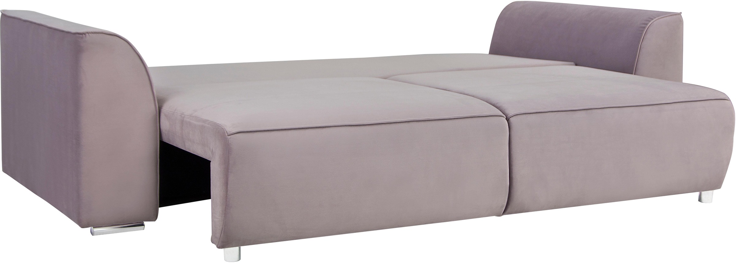 INOSIGN 3-Sitzer Beatrice Schlafsofa, wahlweise auch mit Bettfunktion und Bettkasten, incl. 2 Zierkissen
