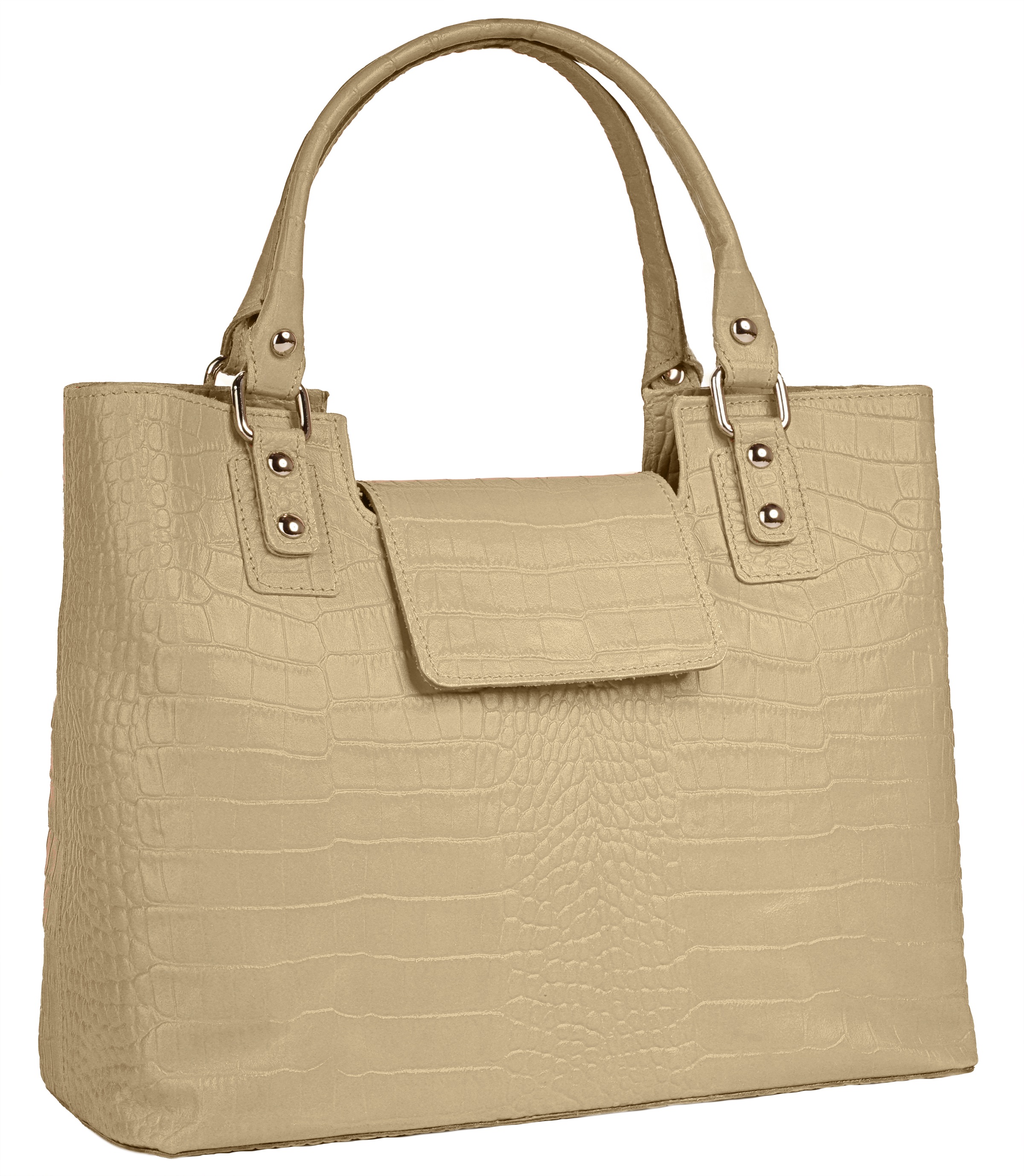 Cluty Henkeltasche, echt Leder, Made in Italy