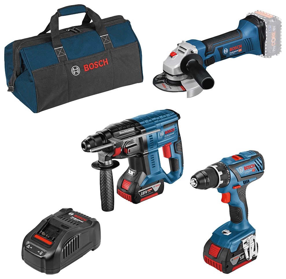 Bosch Professional 7 OTTO Werkzeugen, bei mit Werkzeugtasche, (Set, 3 tlg.), und Akku-Schrauber, Ladegerät Akkus
