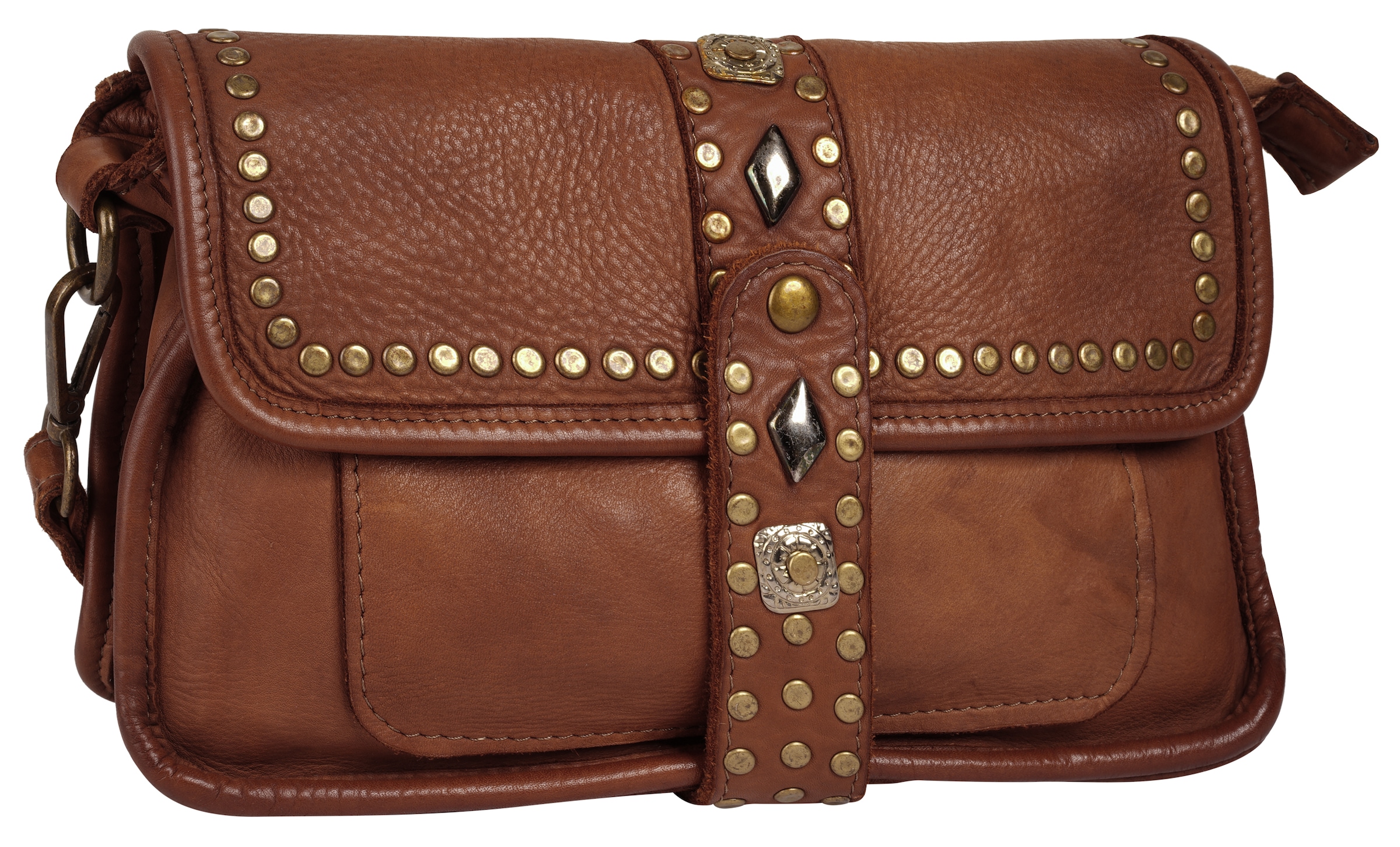 Samantha Look Henkeltasche echt Leder, Made in Italy