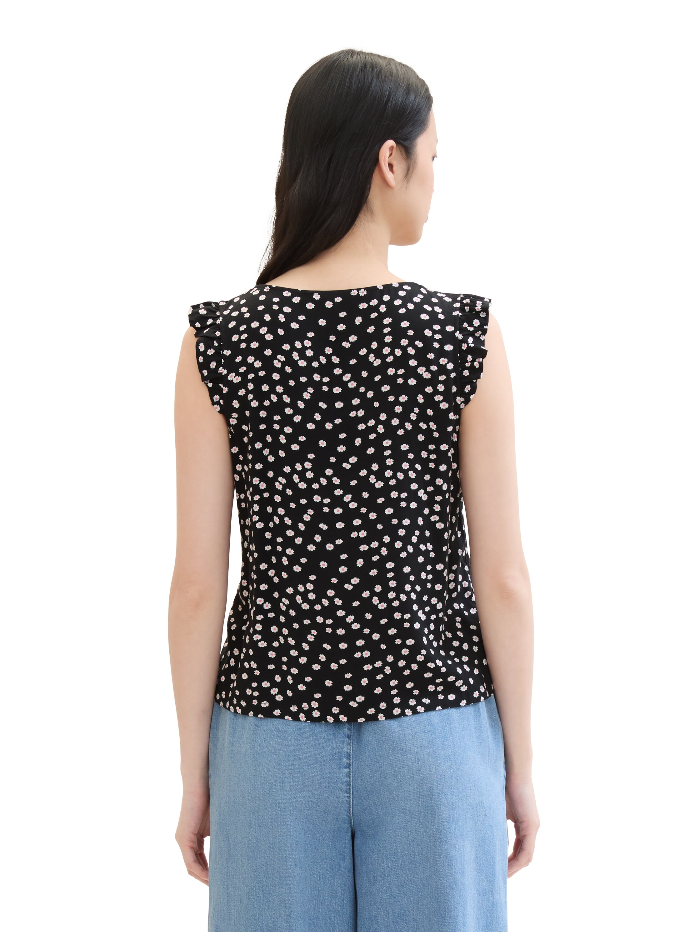TOM TAILOR Denim Blusentop, mit All-Over Print