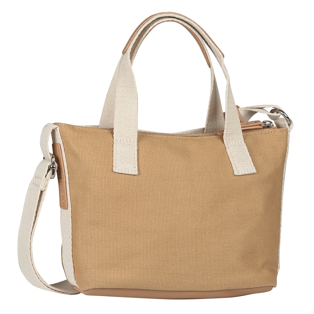 TOM TAILOR Denim Shopper »Jada« Damen Umhängetasche, Handtasche mit schückendem Gewebebandgitter