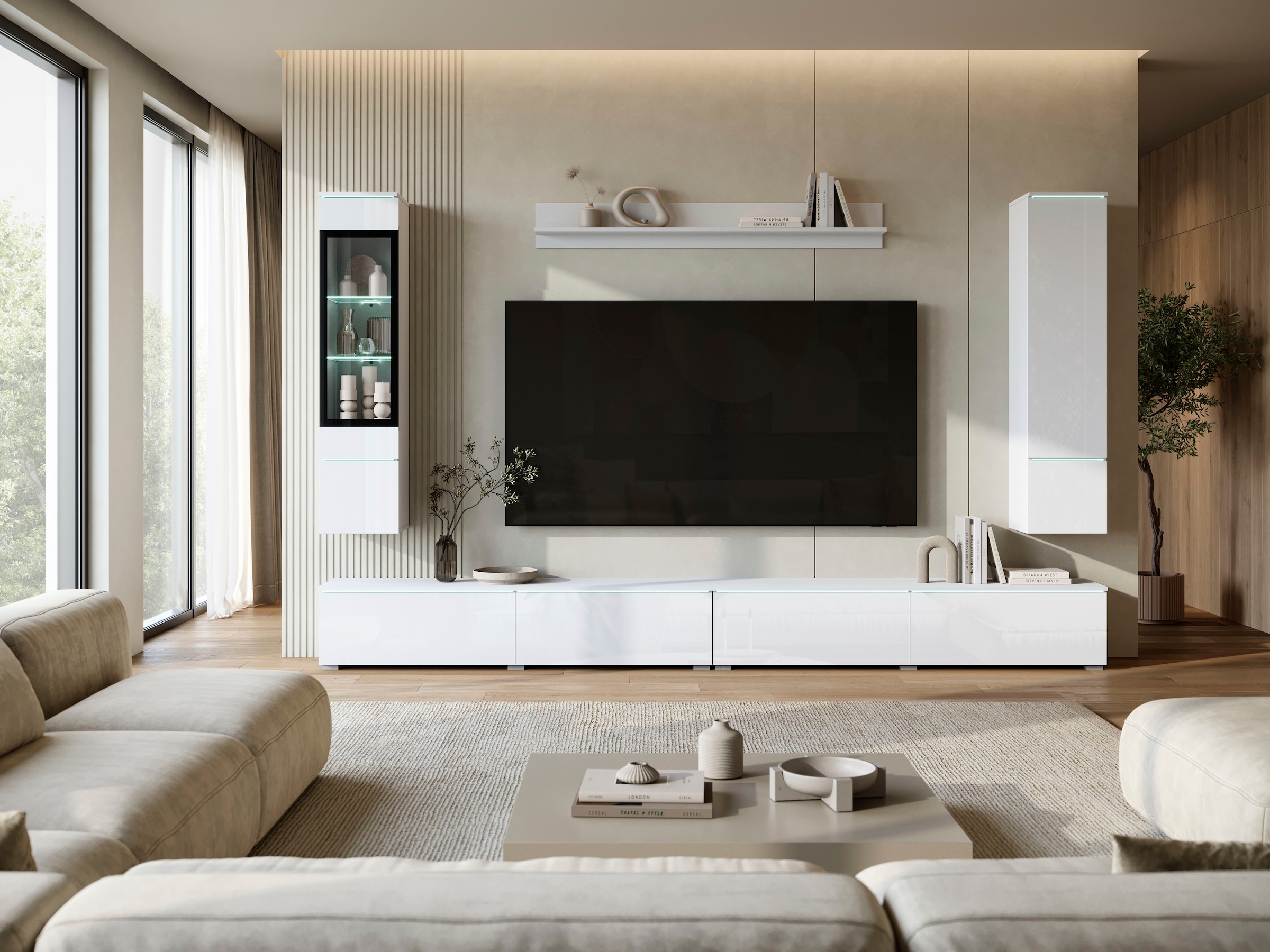 Home affaire Wohnwand »Vera, Breite 300 cm« Komplett-Set, 5 Stk. tlg.