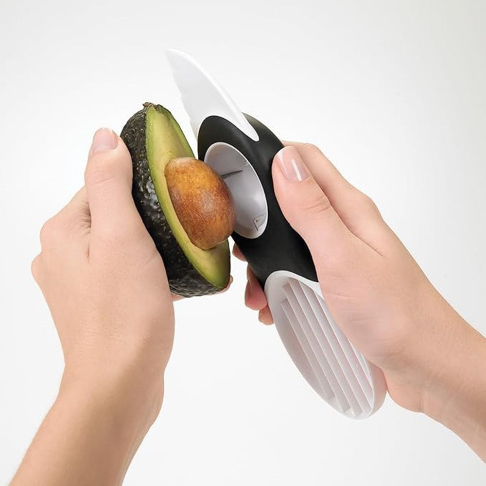 OXO Good Grips Obstschneider »3-in-1-Avocadoschneider«, (1 tlg.), zum Teilen, Entkernen und Schneiden von Avocados