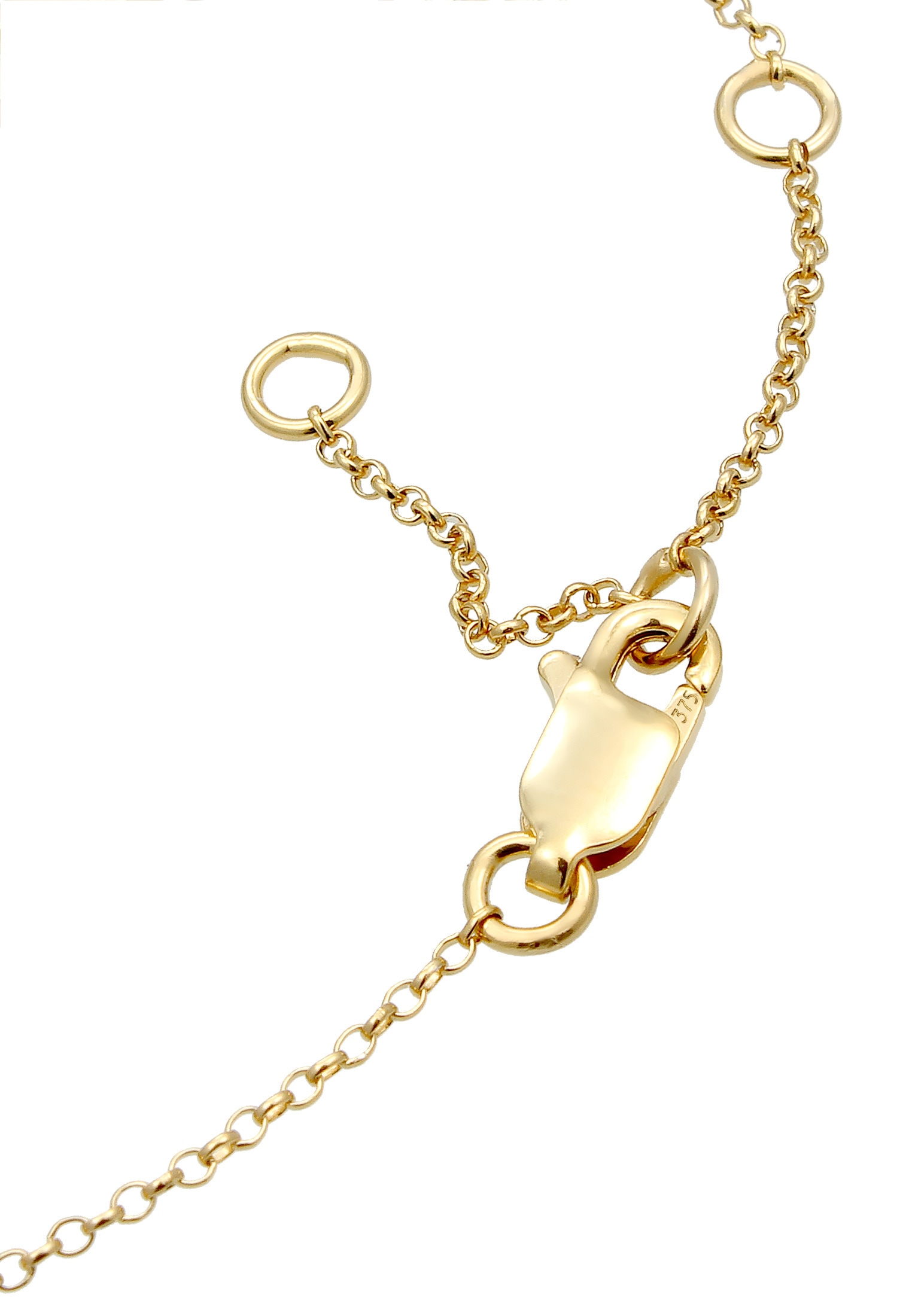 Elli Premium Armkette »Armband Kinder Herz Geburt Taufe Namensband 375 Gelbgold«