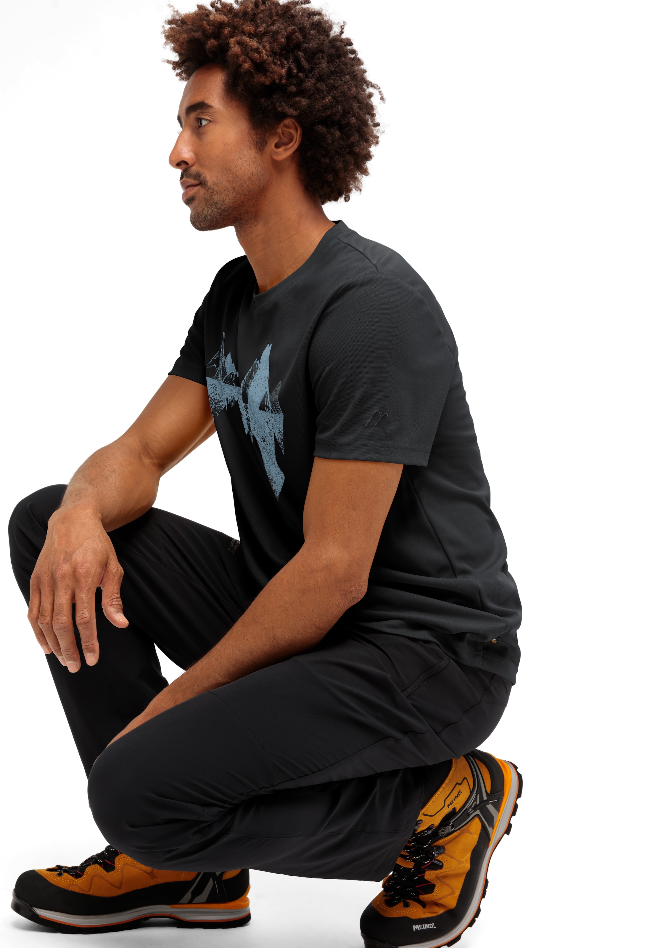 Maier Sports T-Shirt »Tilia Pique M«, Herren Funktionsshirt, Freizeitshirt mit Aufdruck