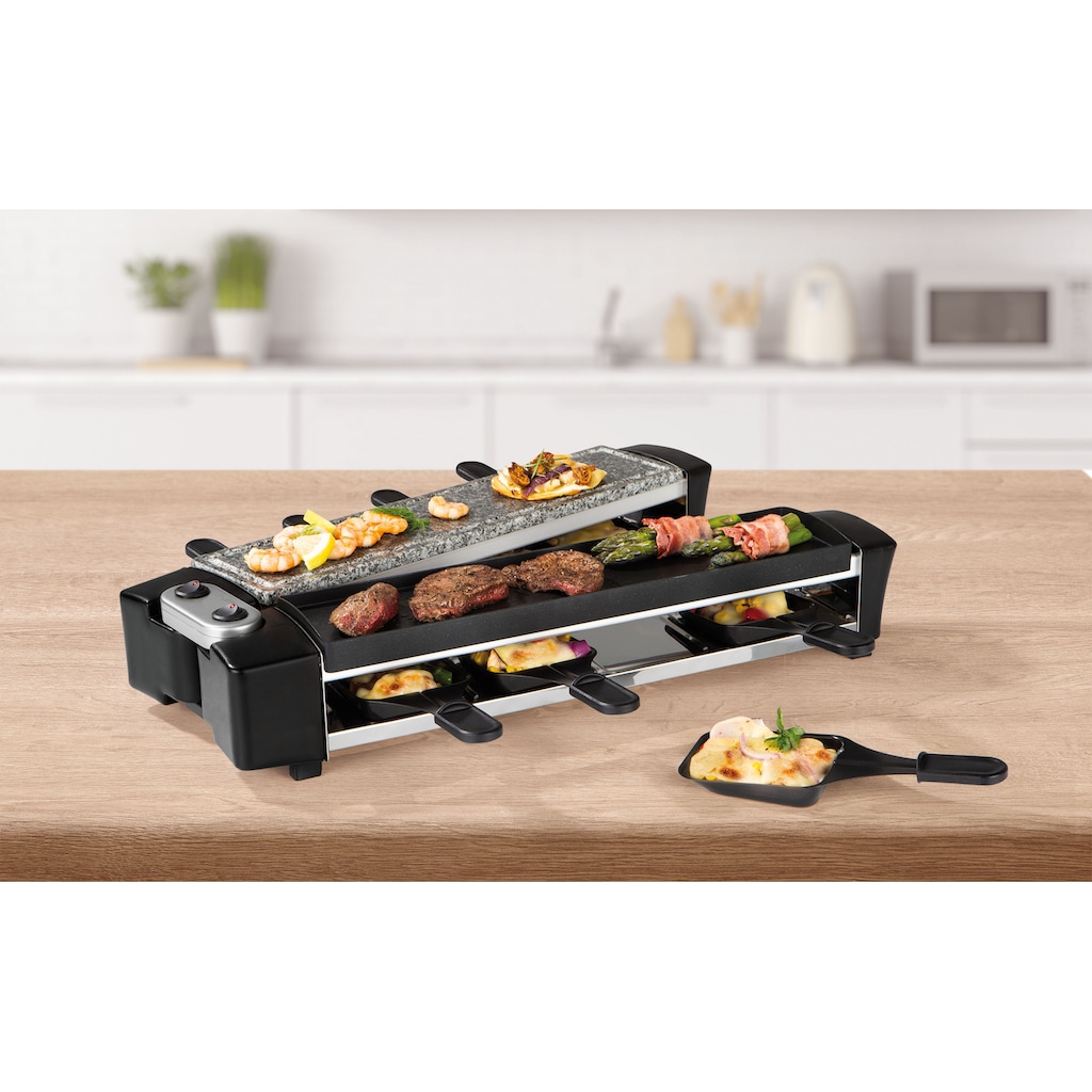 MAXXMEE Raclette »für 8 Personen 1100W«, 8 St. Raclettepfännchen, 1100 W