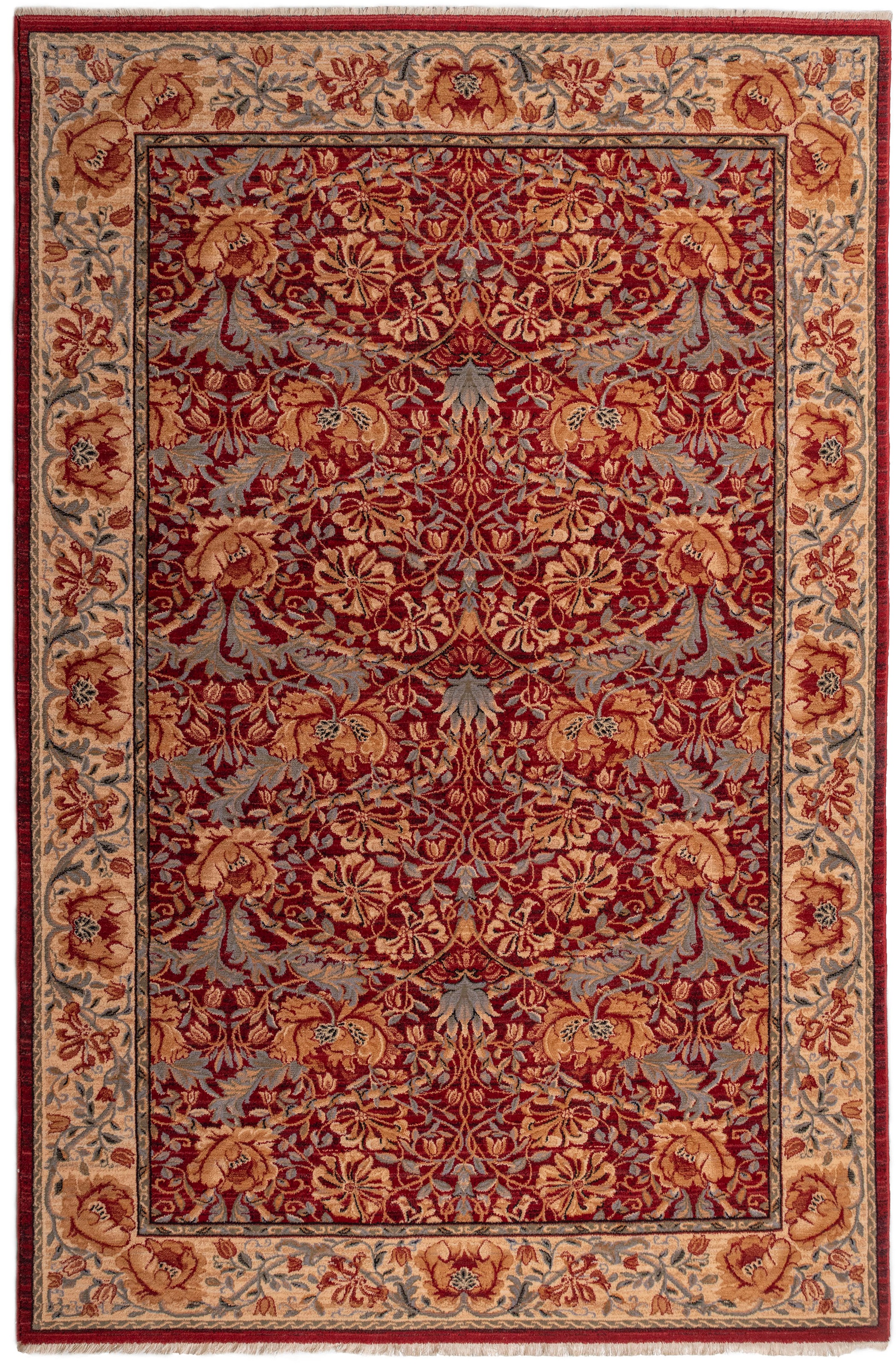 THEKO Wollteppich »Saharna 2968«, rechteckig, 10 mm Höhe, reine Wolle, Orient-Optik, mit Fransen