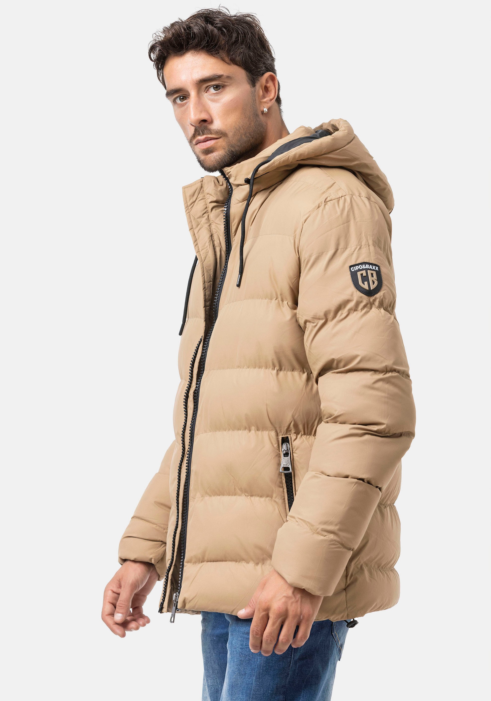 Cipo & Baxx Steppjacke mit Kapuze