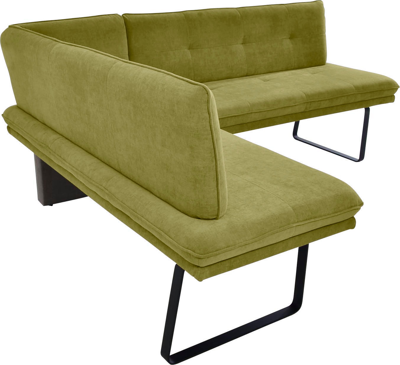 K+W Komfort & Wohnen Eckbank 1 Stk. tlg. Polstereckbank in Spitzkissenoptik, Sitz und Rücken gesteppt