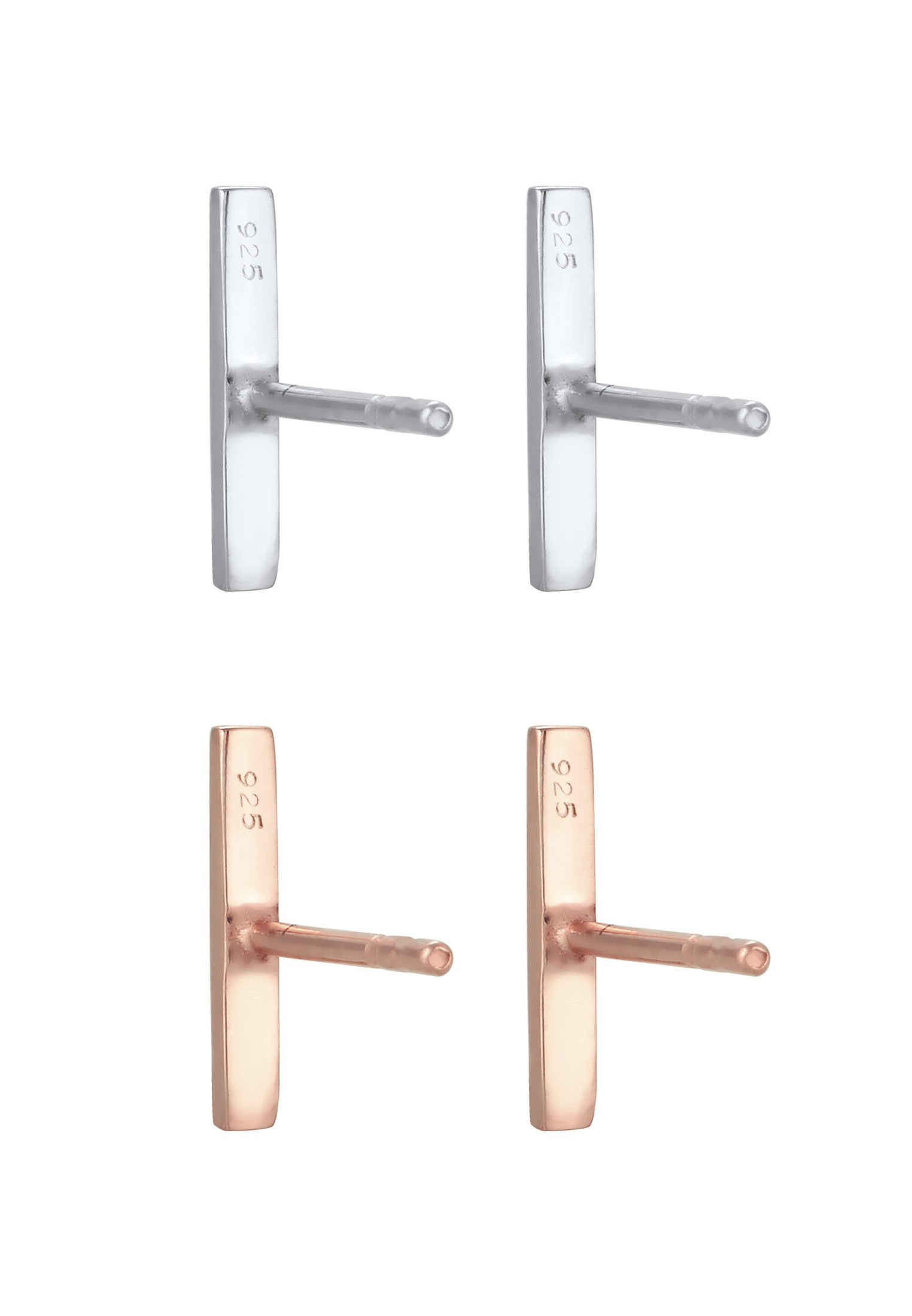 Elli Ohrstecker-Set »Ohrringe Ohrstecker Stab 2er Set 925 Sterling Silber Bicolor«