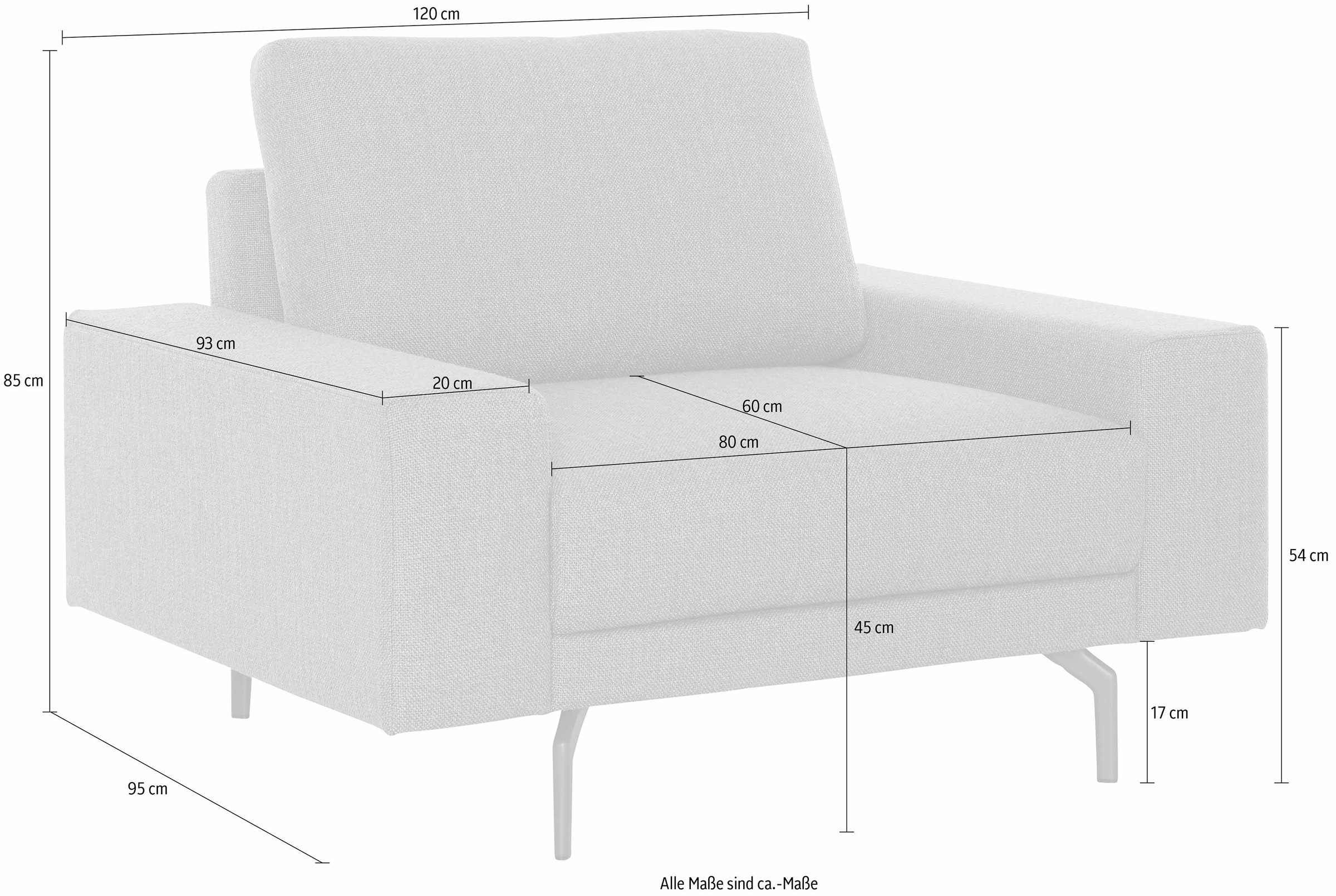 Creation BY ROLF BENZ Sessel »CR.450, Designsessel, Loungesessel«, Armlehne breit niedrig, Alugussfüße in umbragrau, Breite 120 cm