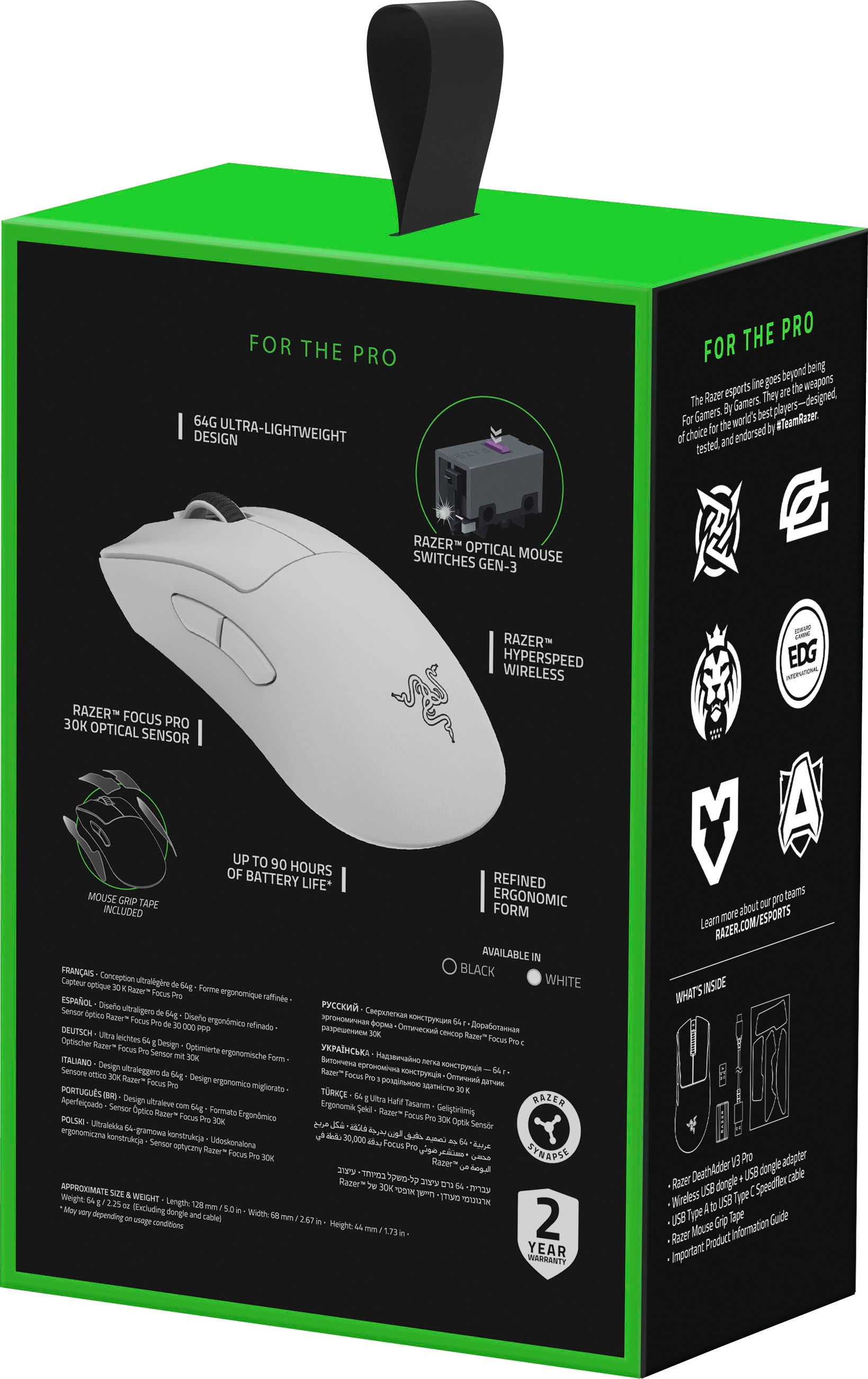 RAZER Gaming-Maus »DeathAdder V3 Pro«, RF Wireless-kabelgebunden