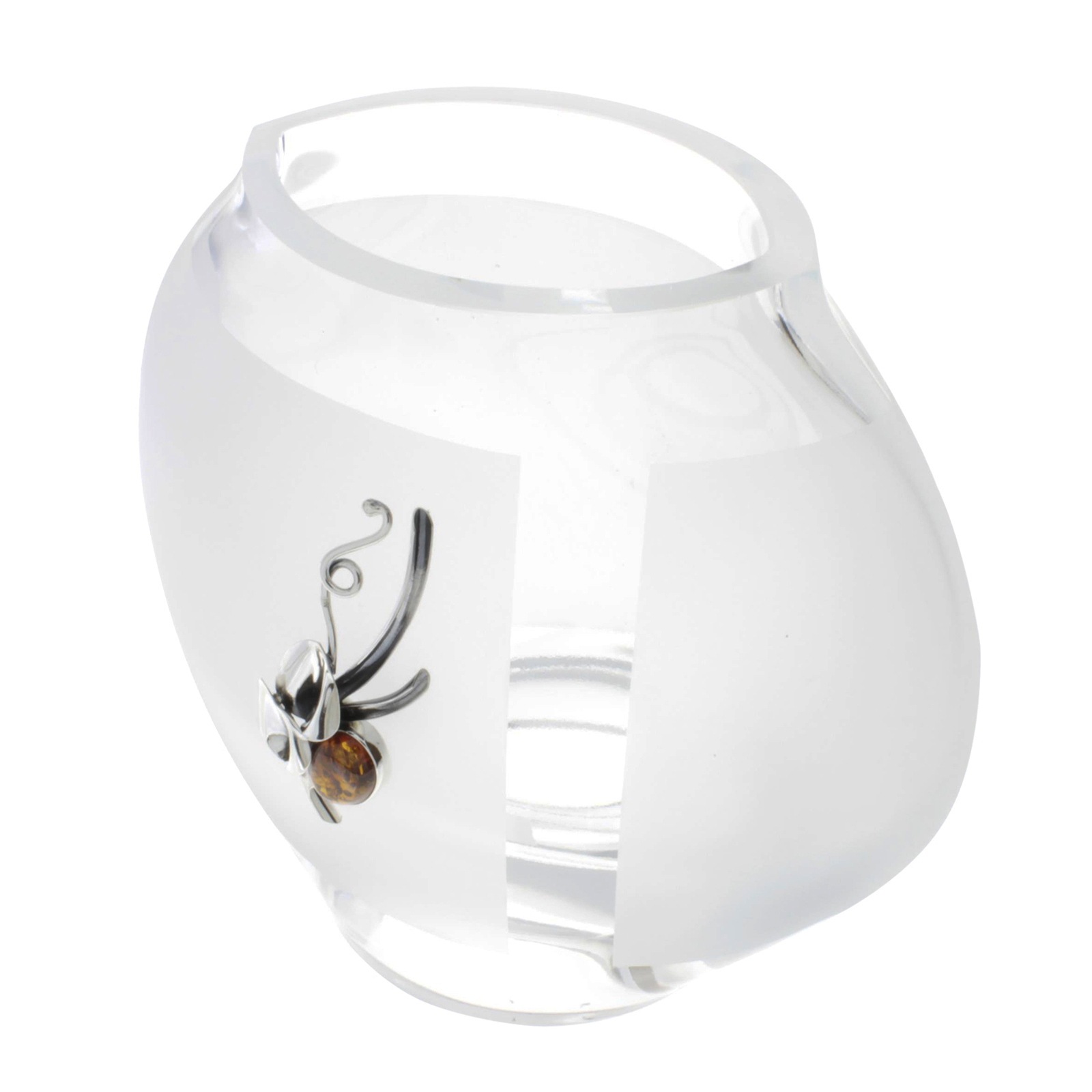 OSTSEE-SCHMUCK Dekovase »- Dahlia - Glas - Bernstein«