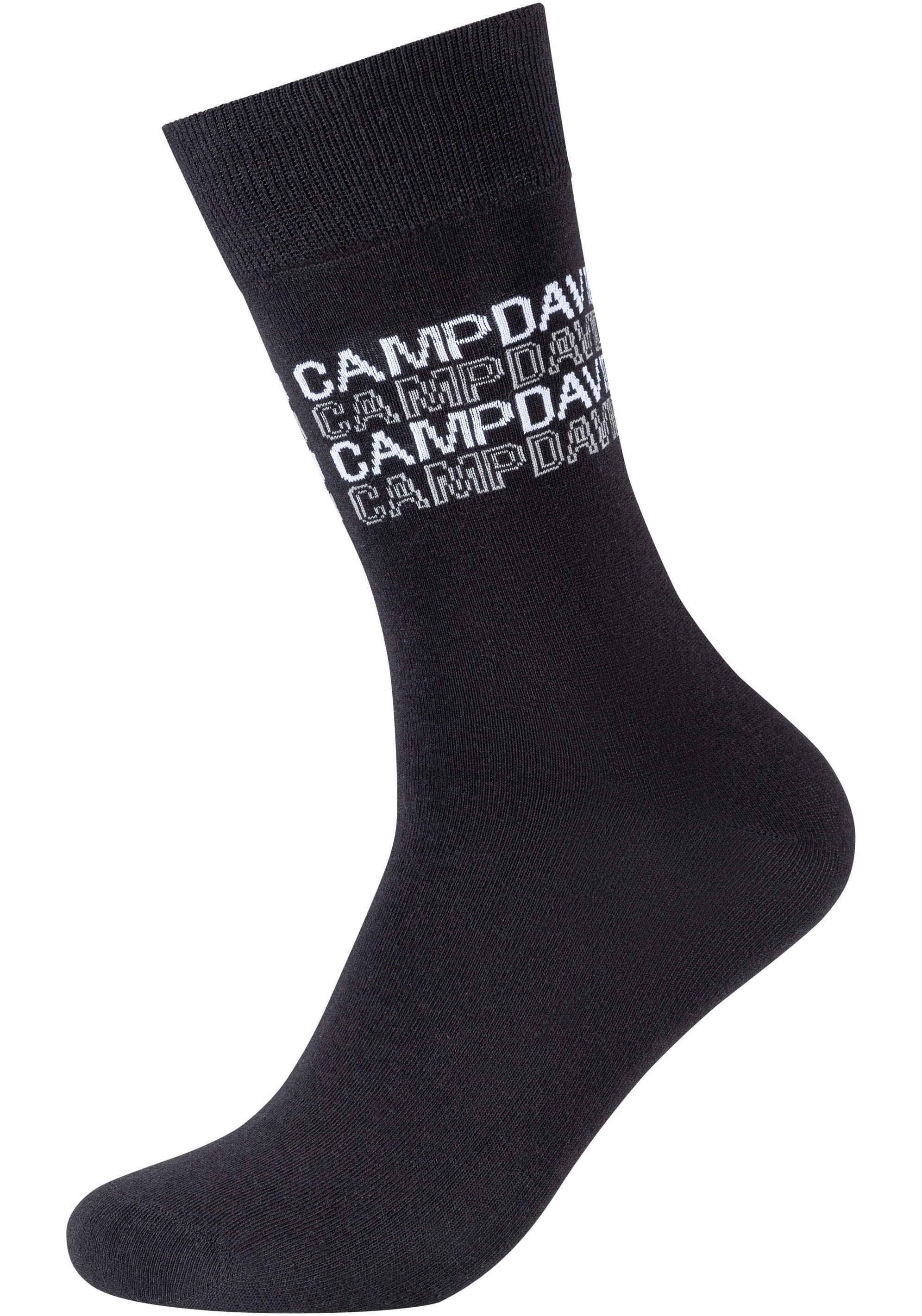 CAMP DAVID Socken »casual«, (4er Pack), mit Markenlogo
