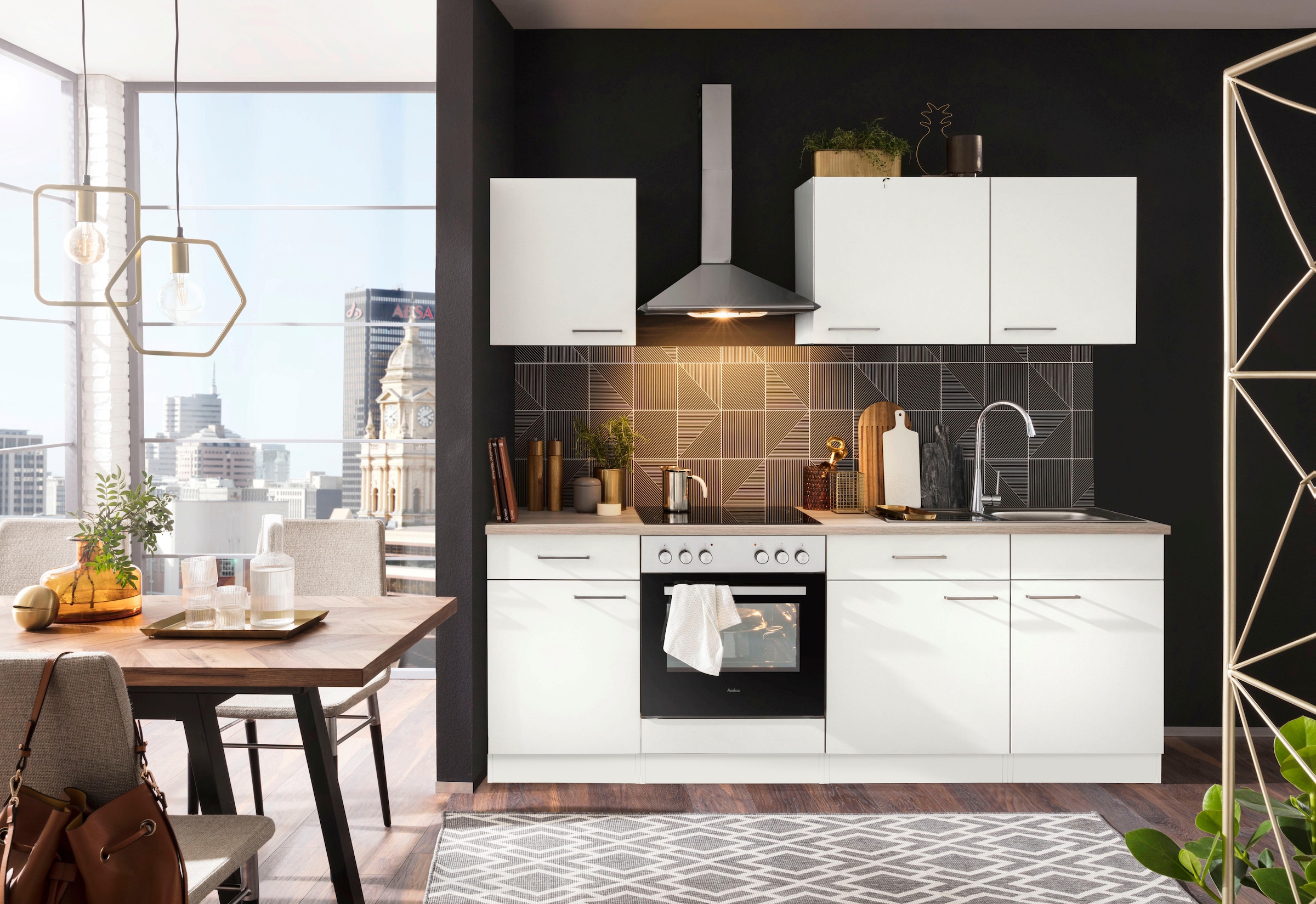 wiho Küchen Küchenzeile cm »Zell«, 220 Breite ohne kaufen OTTO Shop E-Geräte, im Online
